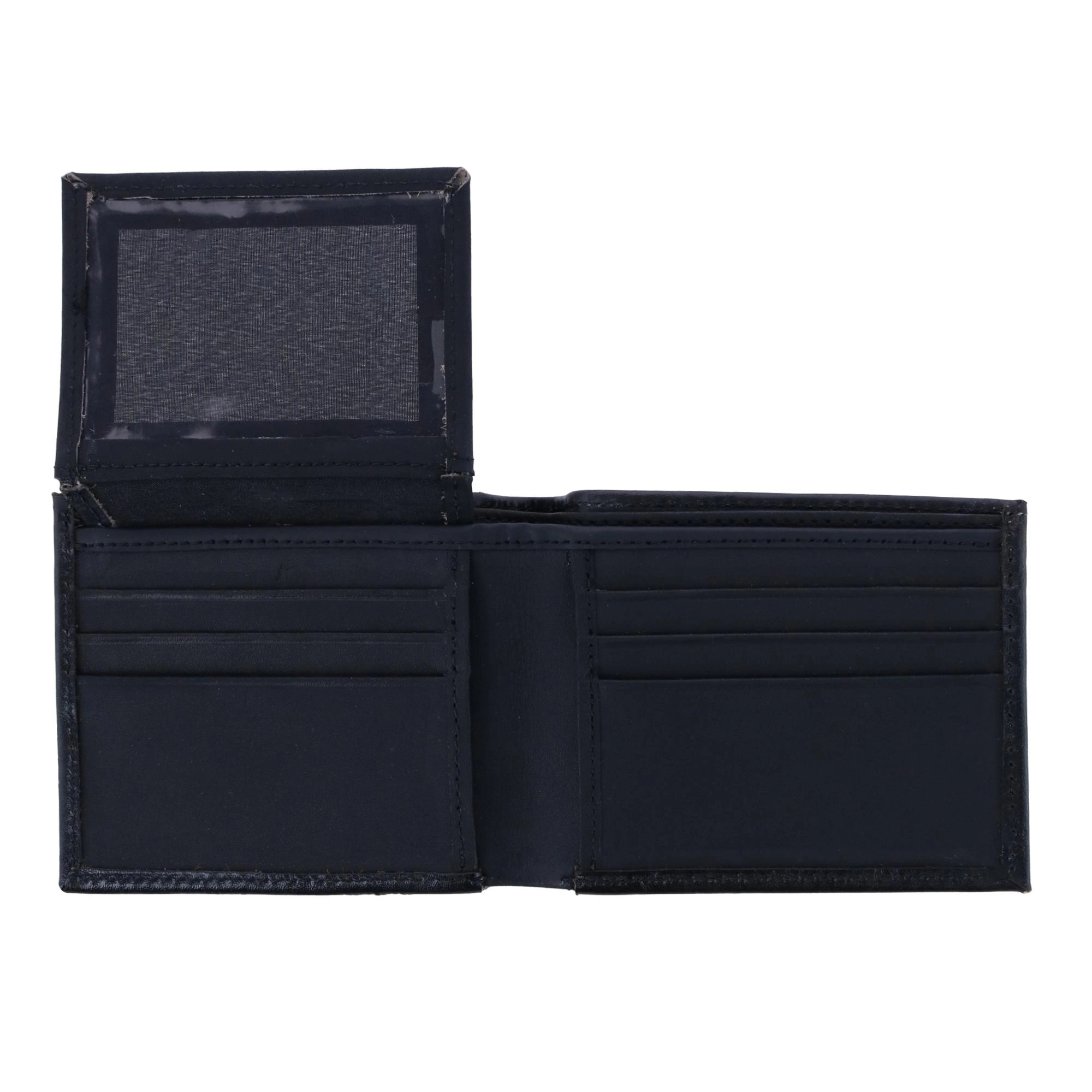 CTM Men's Feather Tooled Leather Bifold Wallet