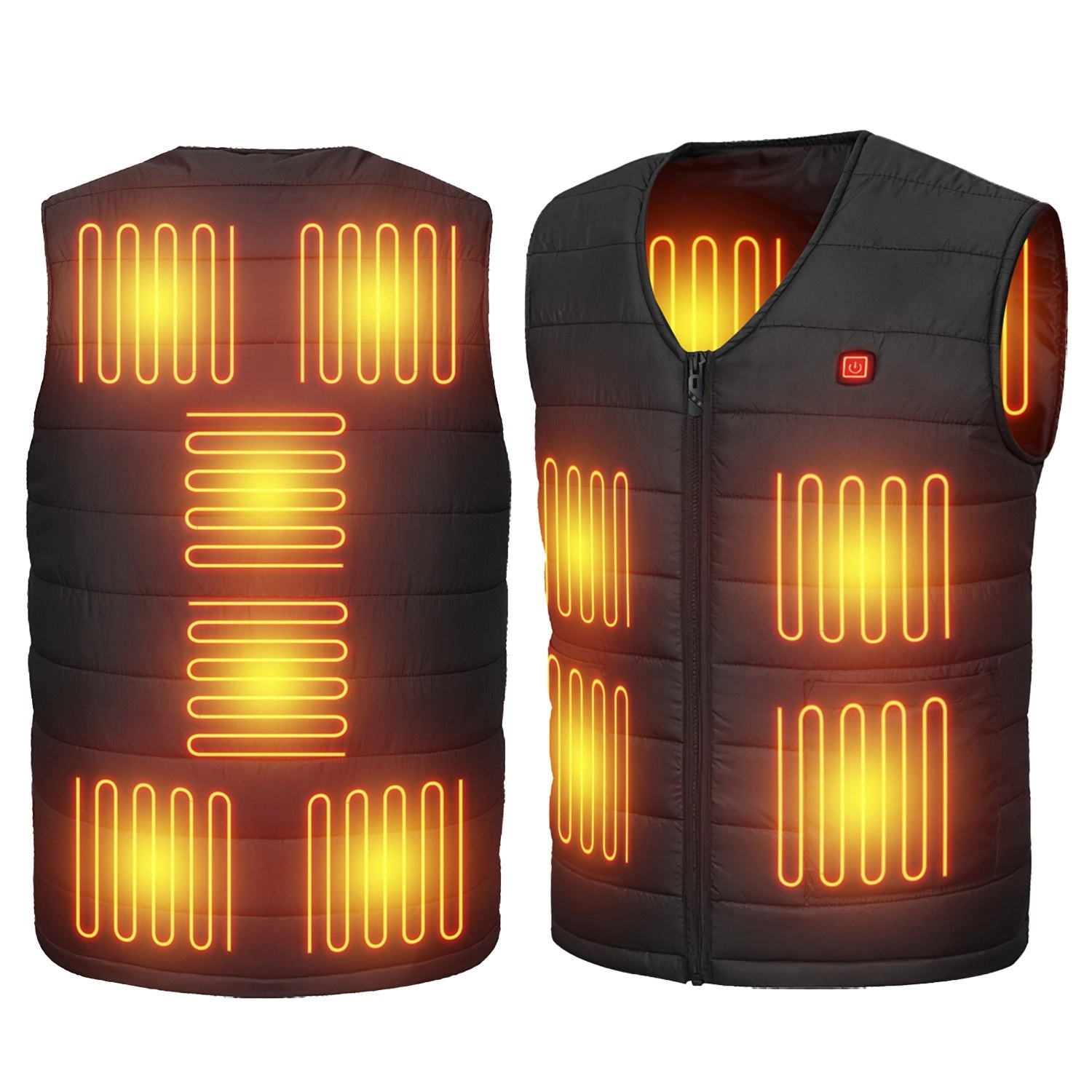 GBruno USB Heated Vest With 10 Heating Pads