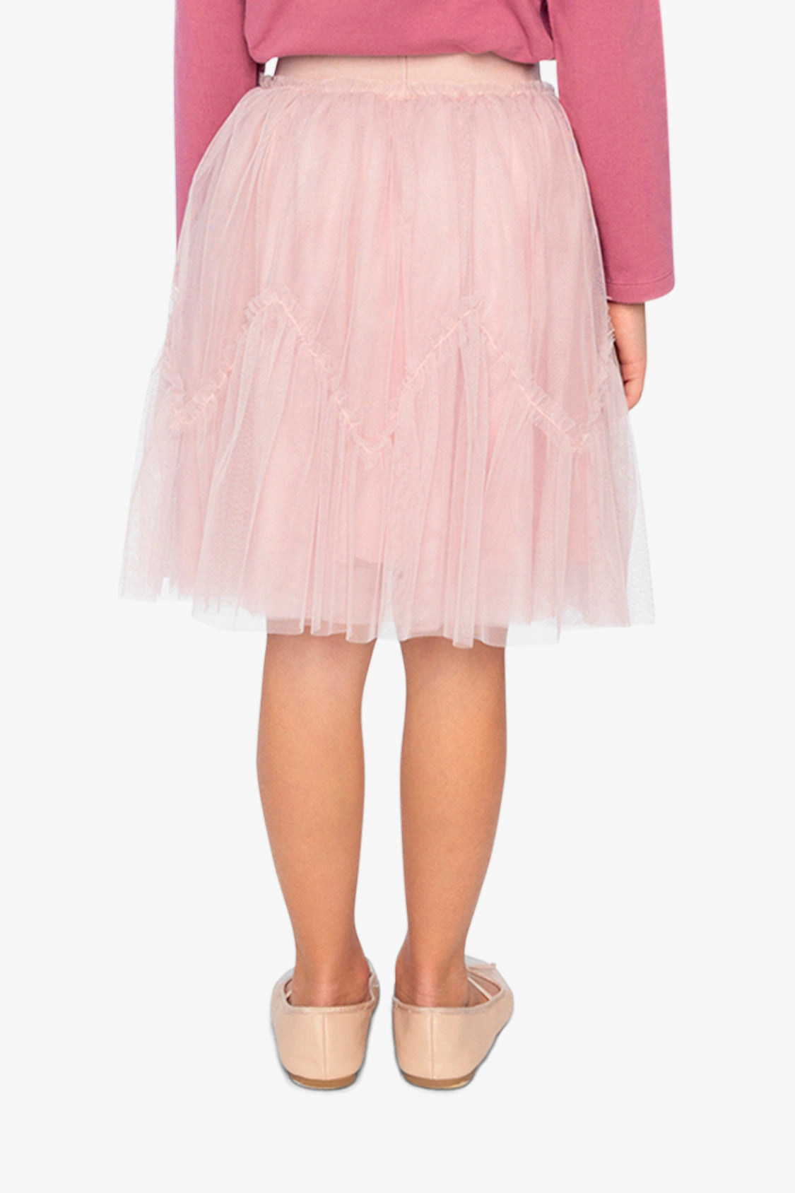 Deux par Deux Girls Tiered Mesh Skirt