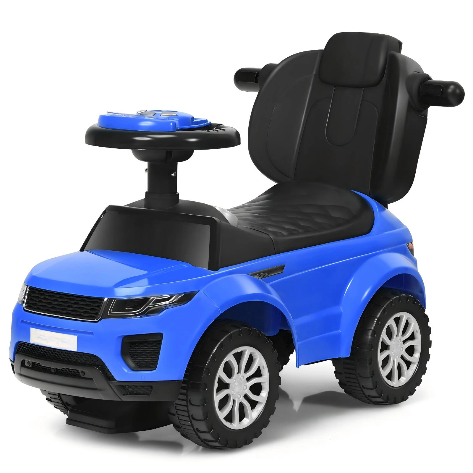 SUGIFT 3-in-1 Ride-On Push Car Toddler Stroller Sliding Car 55-lb Capacity Ages 12-36 Months Black