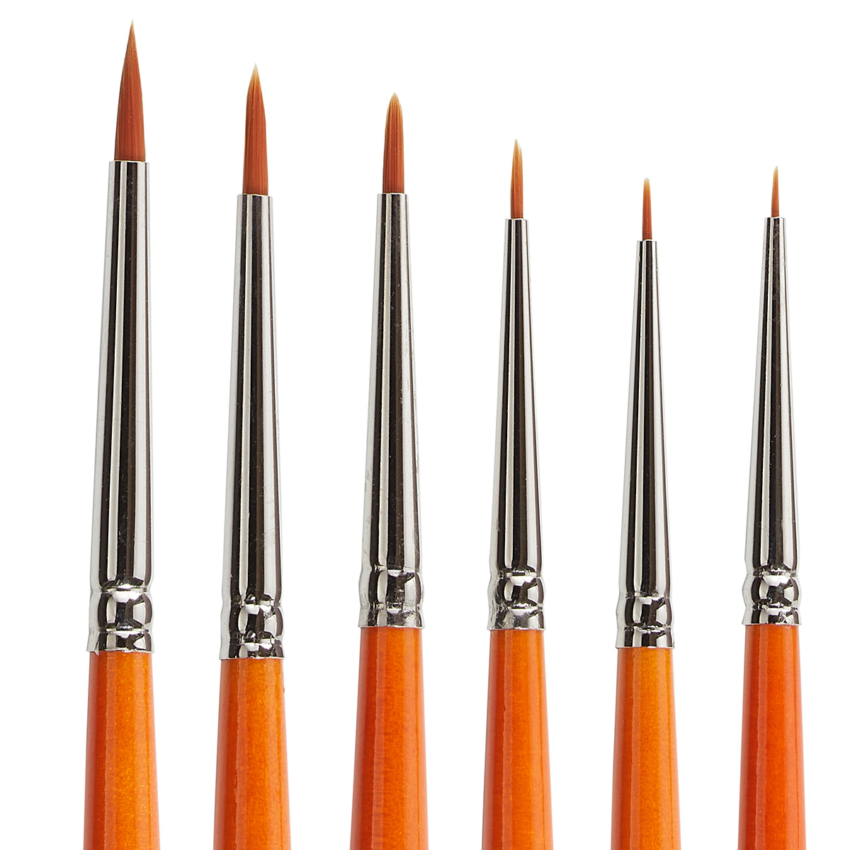 KINGART Radiant 6650 Spotter Golden Synthetic Brush Set - 6 pc