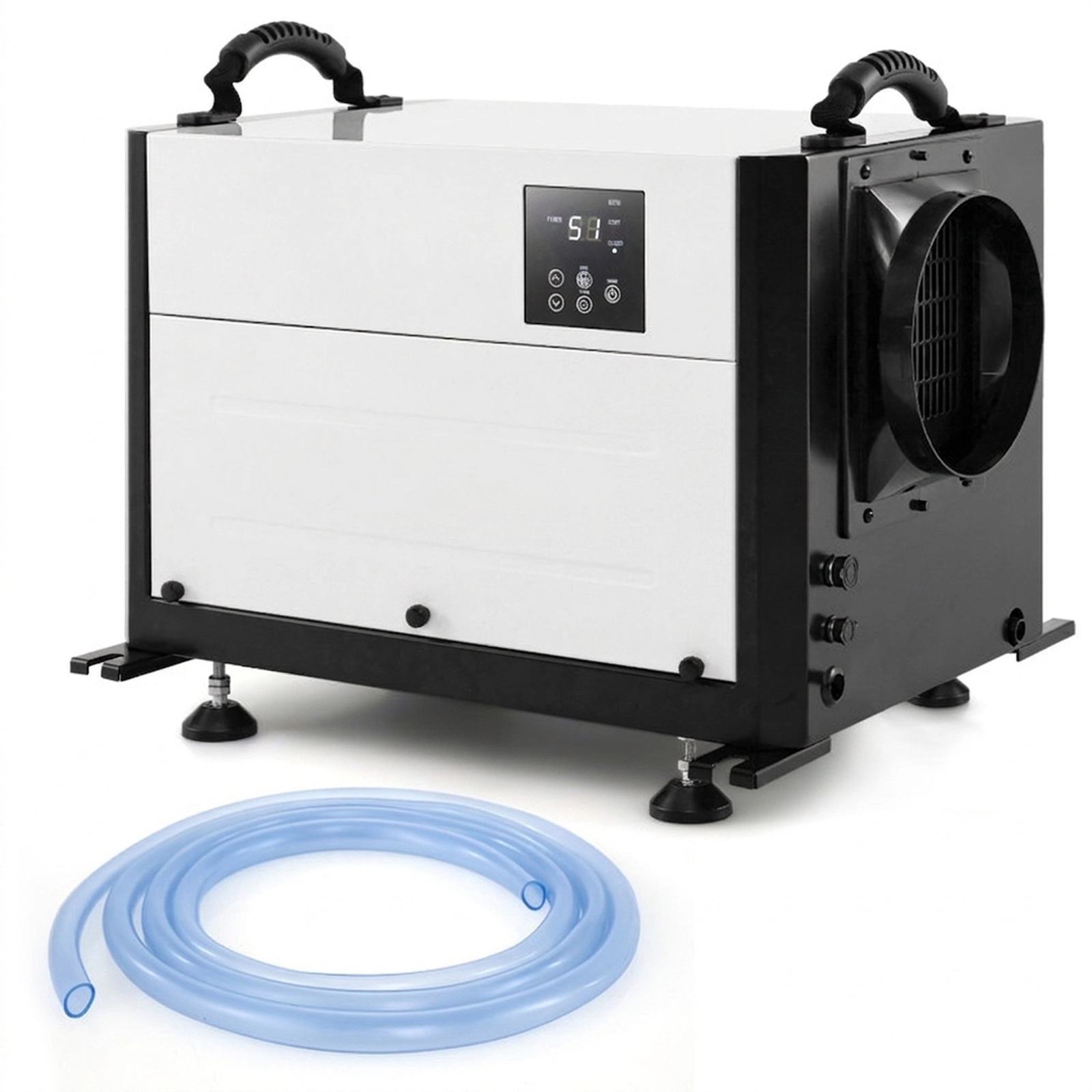 SUGIFT 124-Pint Crawl Space Dehumidifier with 3 Modes and 24H Timer 20.5-in Long 1300-Sq-Ft Coverage Blue/White