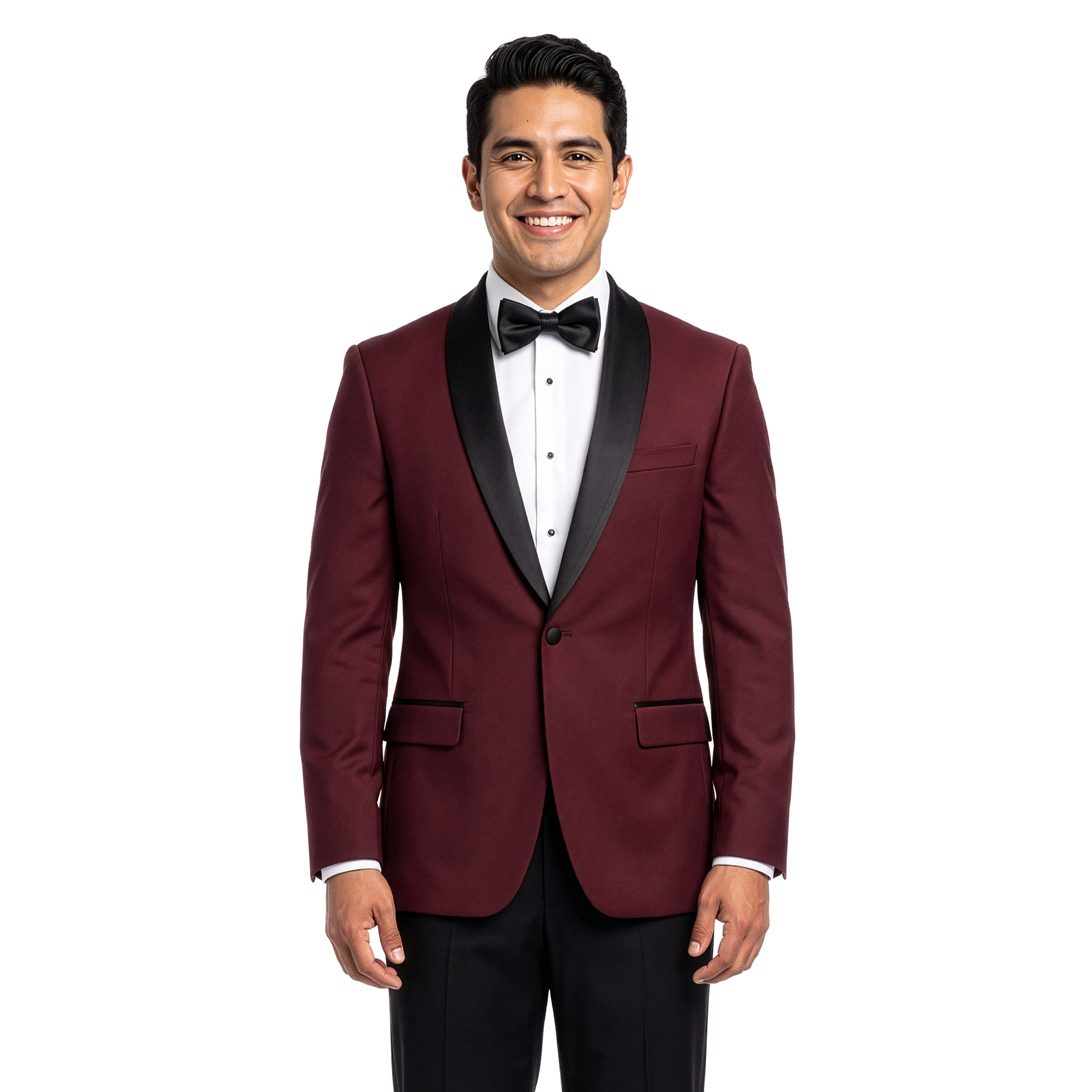 Tazzio Mens Slim Fit Satin Shawl Lapel Dinner Jacket