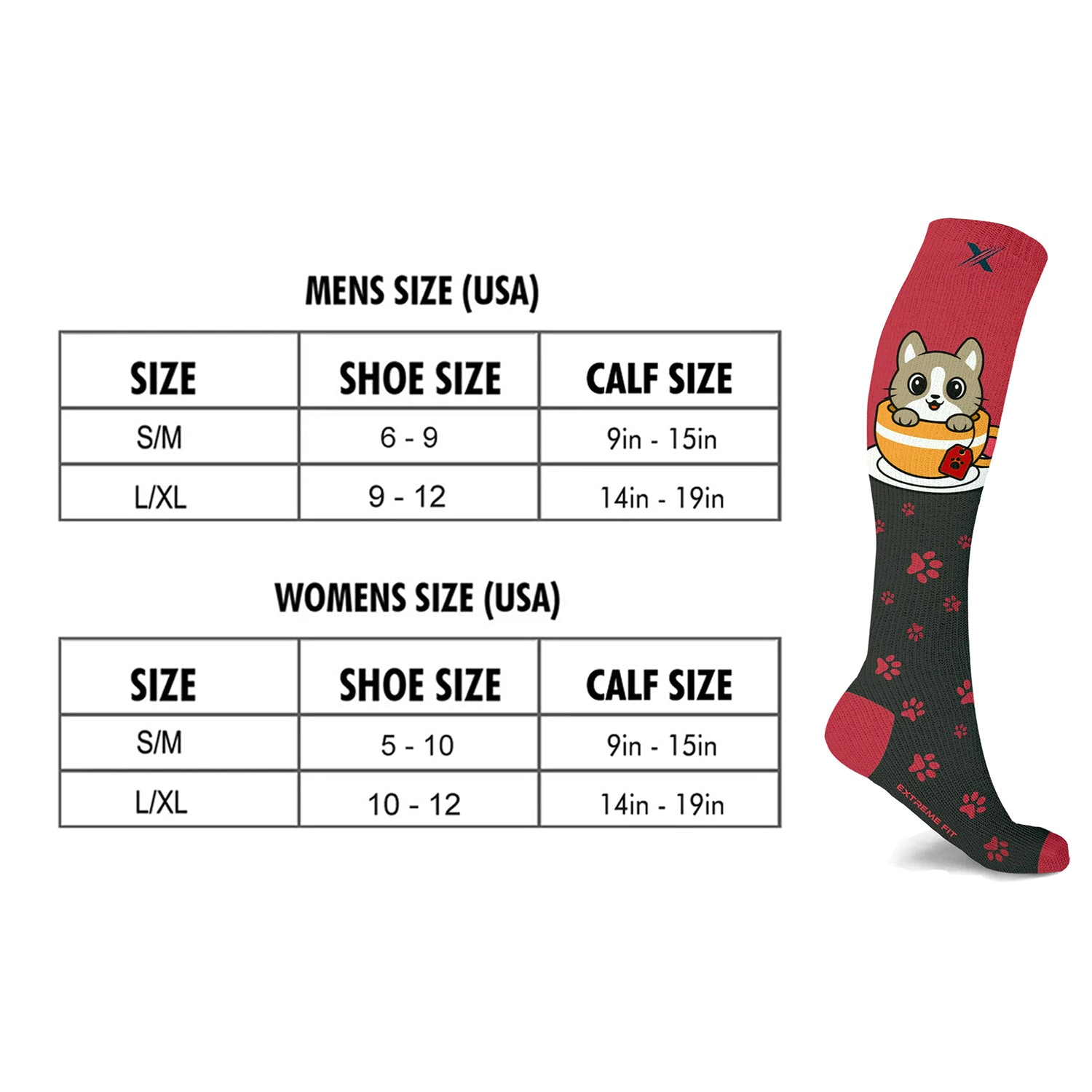 Extreme Fit Bunny, Chicks And Pets Love Expressive Knee-high Compression Socks - 6 Pair