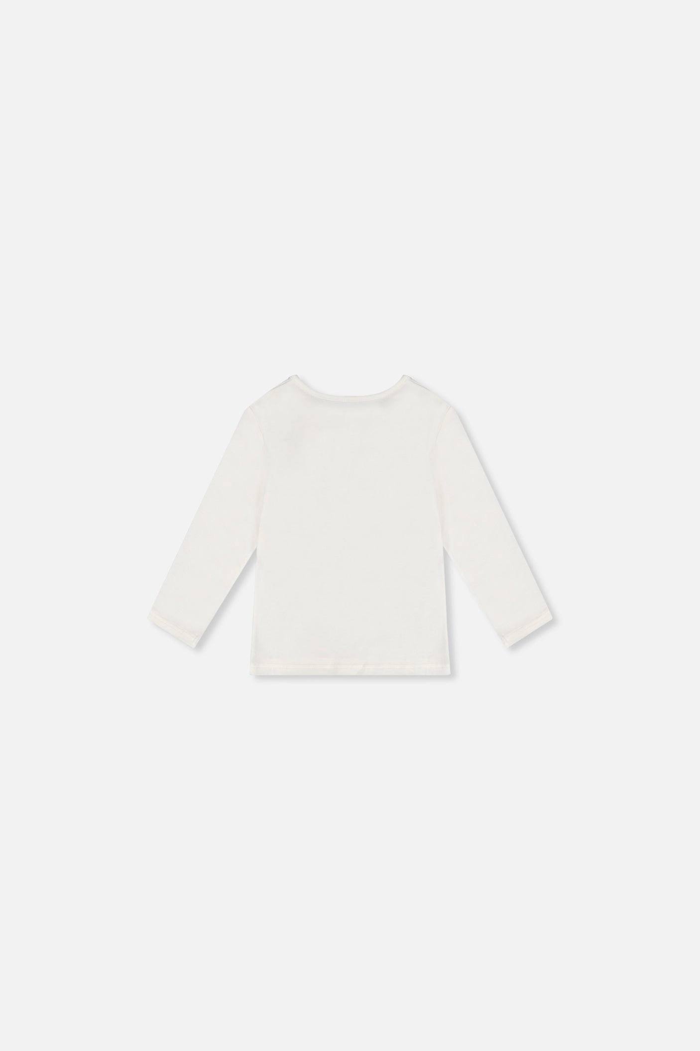 Deux par Girls Embroidered Cat Organic Cotton Long Sleeve T-Shirt