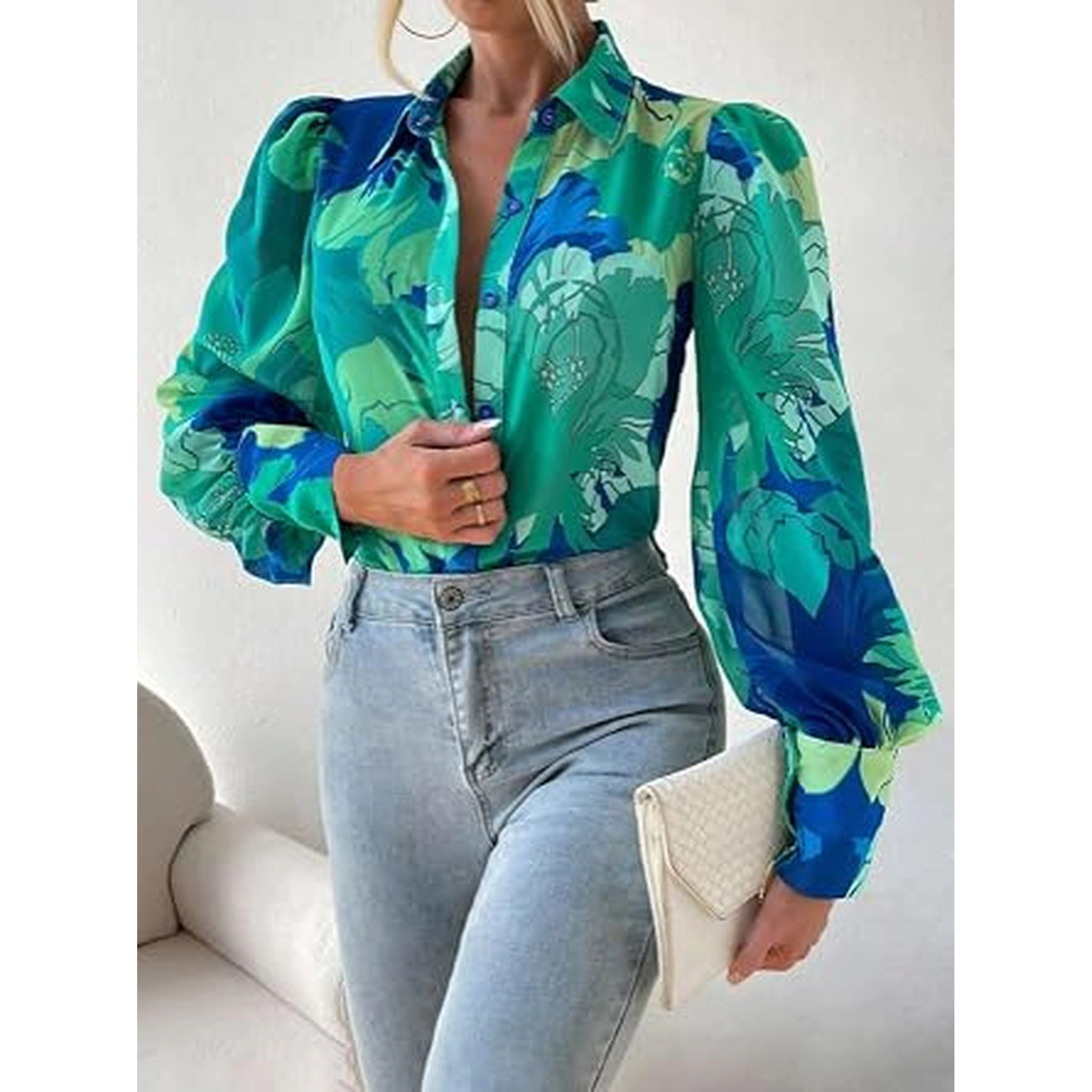Zeagoo Womens Blouses Dressy Casual Spring Long Sleeve Shirts Button Down Tops Fashion