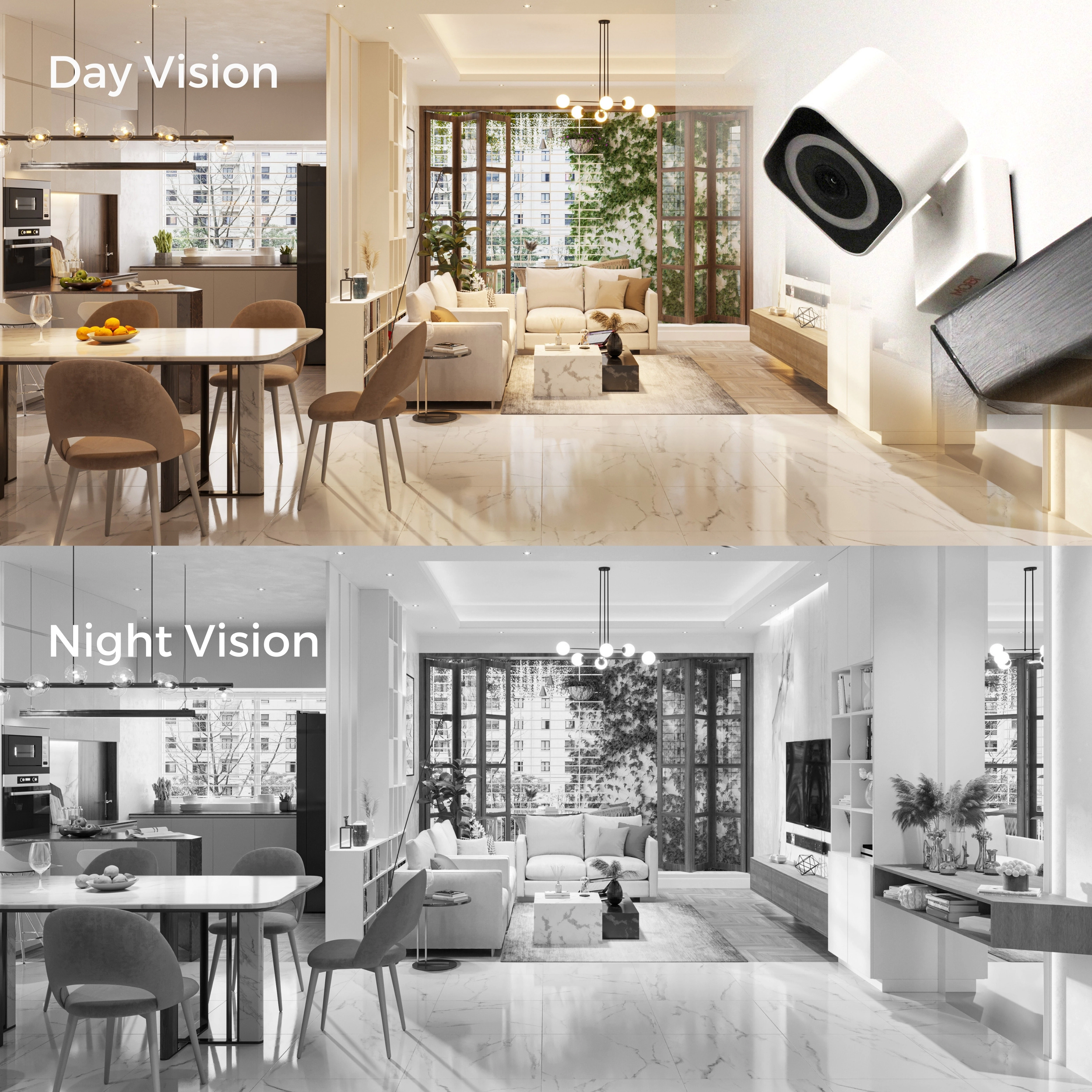 MobiCam MP Smart Home Monitor – 3MP 1080p, Dual Band Wi‑Fi