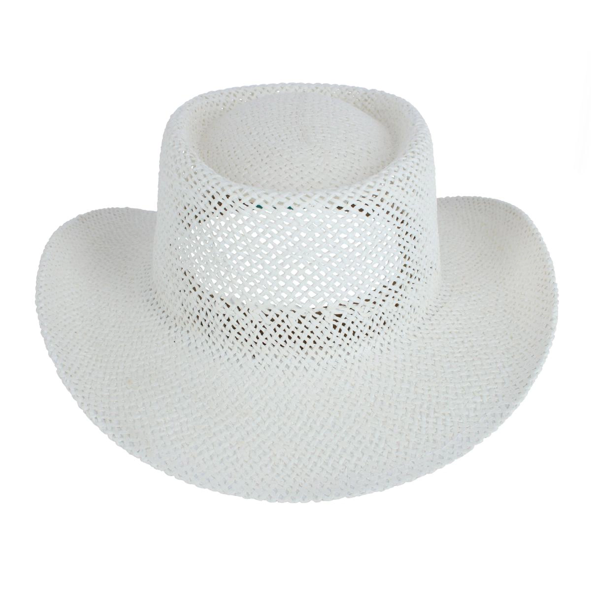 CTM Unisex Twisted Straw Gambler Hat