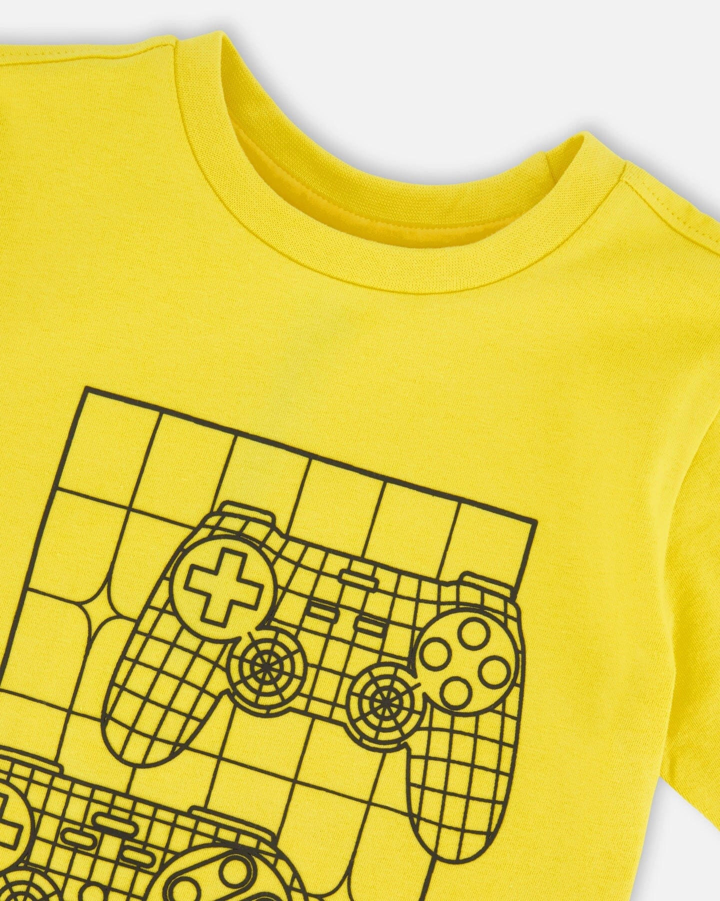 Deux par Boys Organic Cotton Jersey T-Shirt with Gamer Print