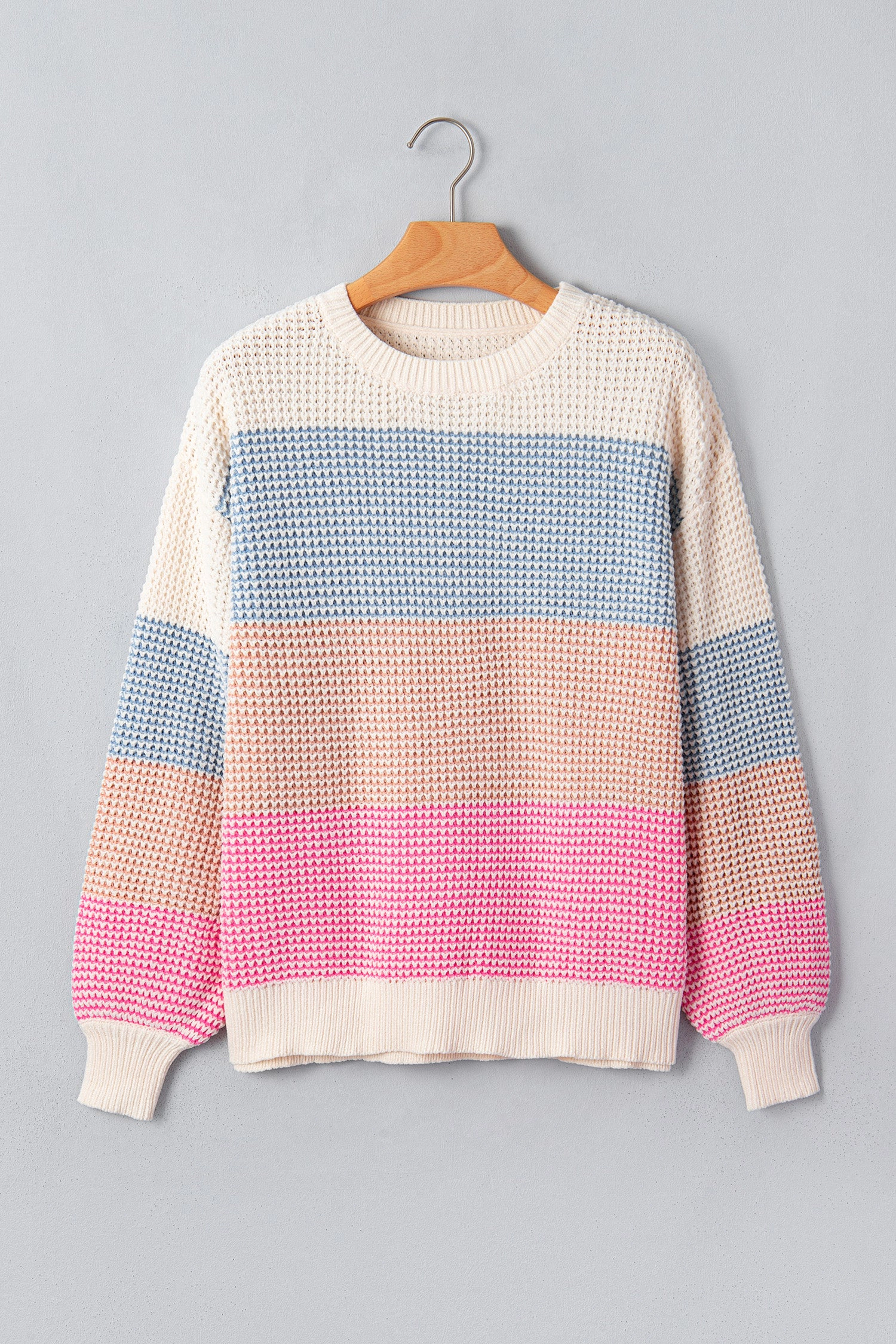 Threaded Pear Mya Sleeve Pullover Sweater Long Top