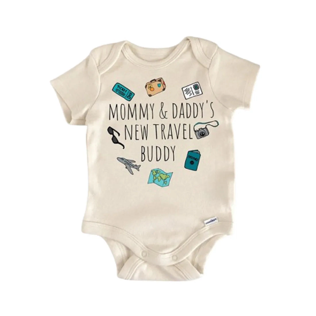 NOFO VIBES Unisex Travel Adventure Airplane Newborn Outfit Baby Bodysuit