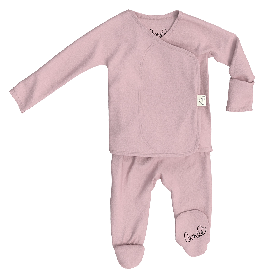 Bonsie Footie - Peony skin-to-skin footed romper