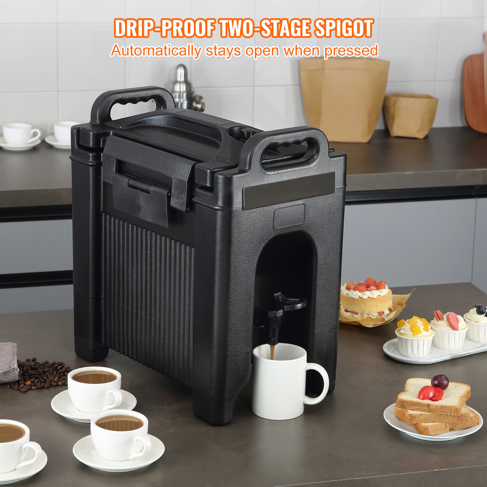 HONGGE Insulated Beverage Dispenser Food-grade LDPE Hot and Cold Beverage Server Thermal Drink Dispenser Cooler with