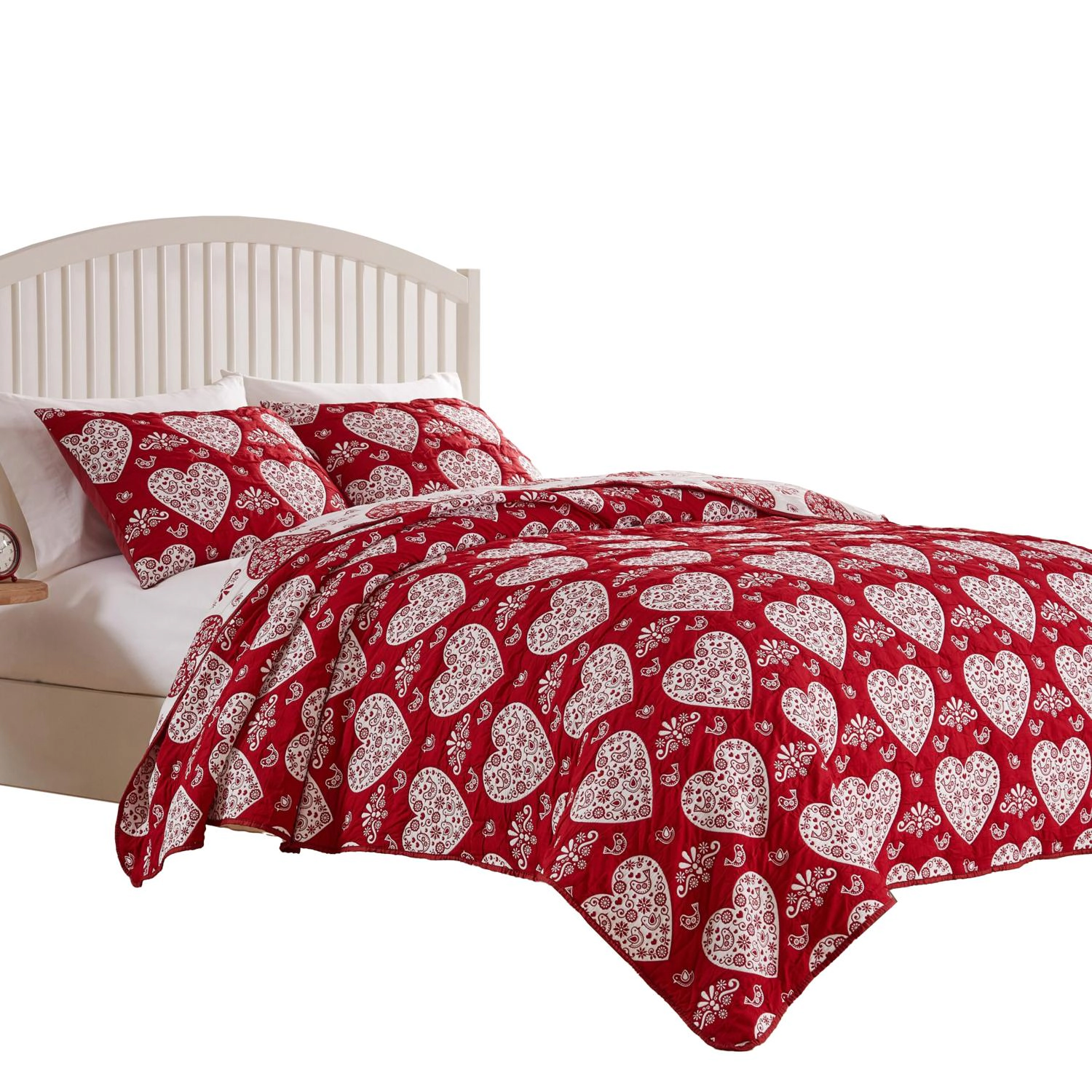 Greenland Home Fashions Lovebirds High Quality 3 Piece Coverlet Set