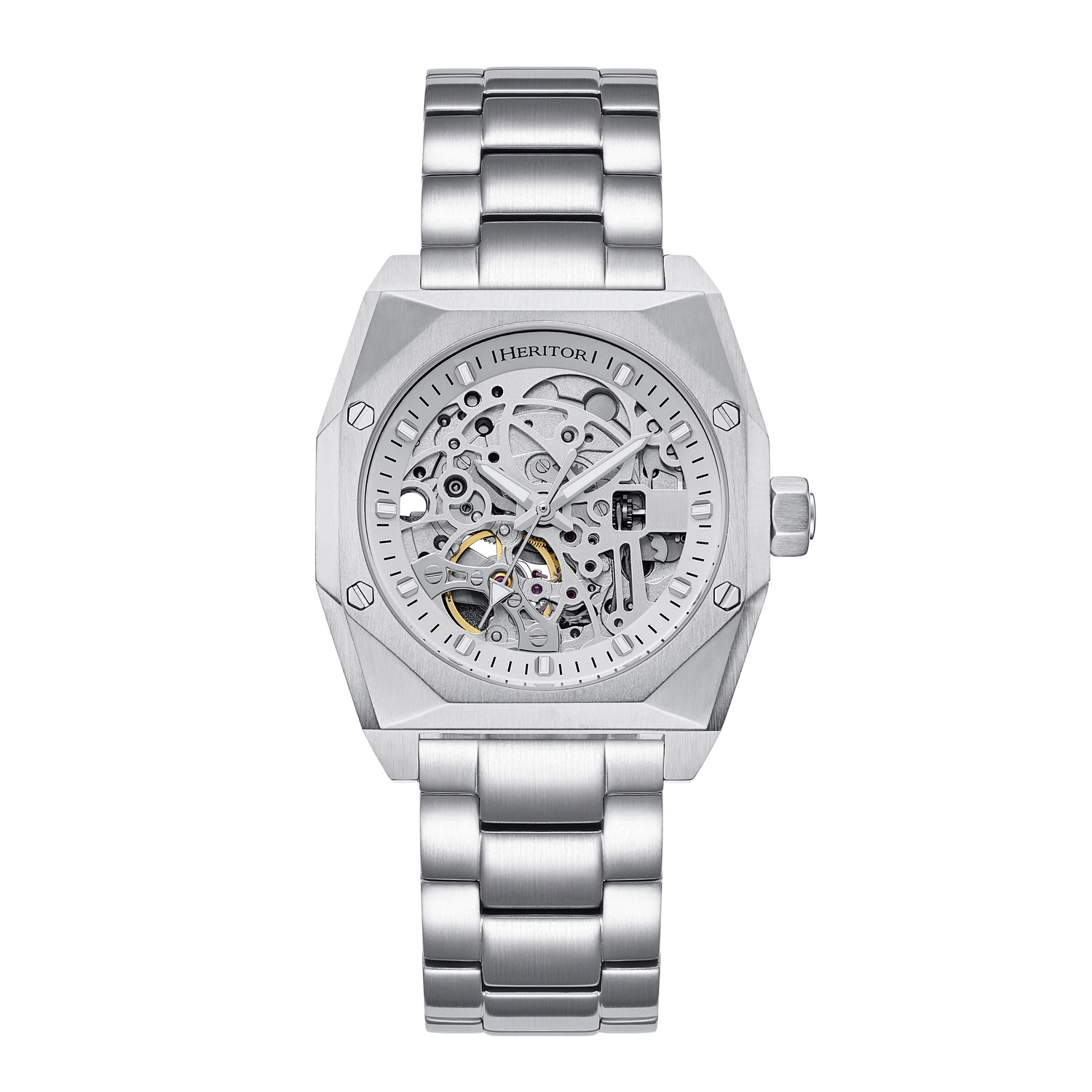 Heritor Automatic Elliott Leather-Band Watch