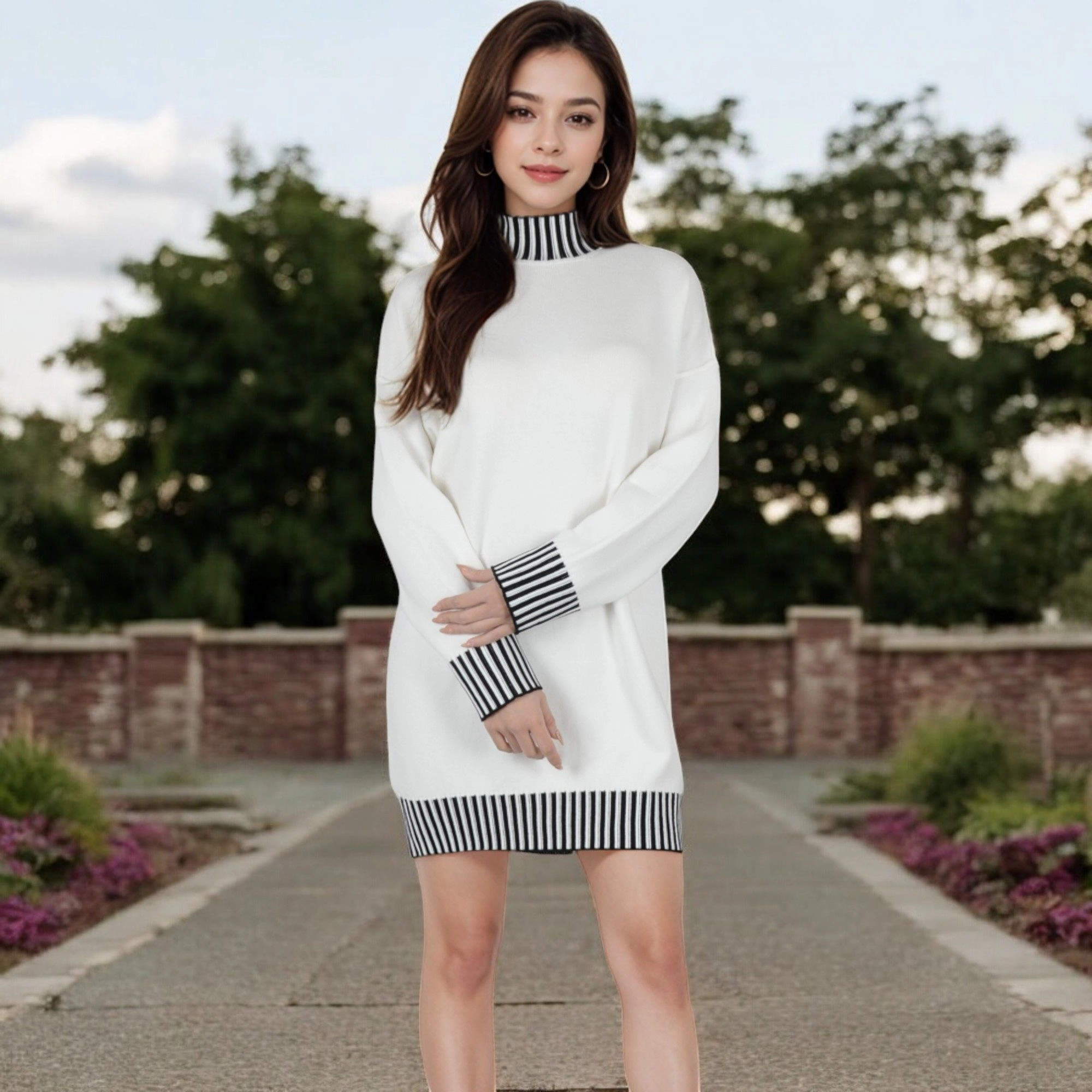 Anna-Kaci Women's Soft Knit Cozy Sweater Dress