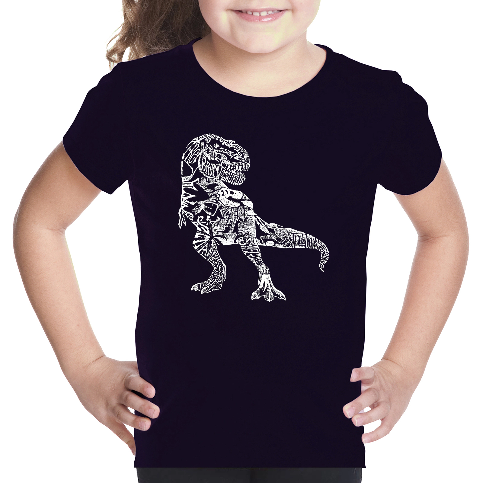 LA Pop Art Girls Word T-Shirt - Dino Pics