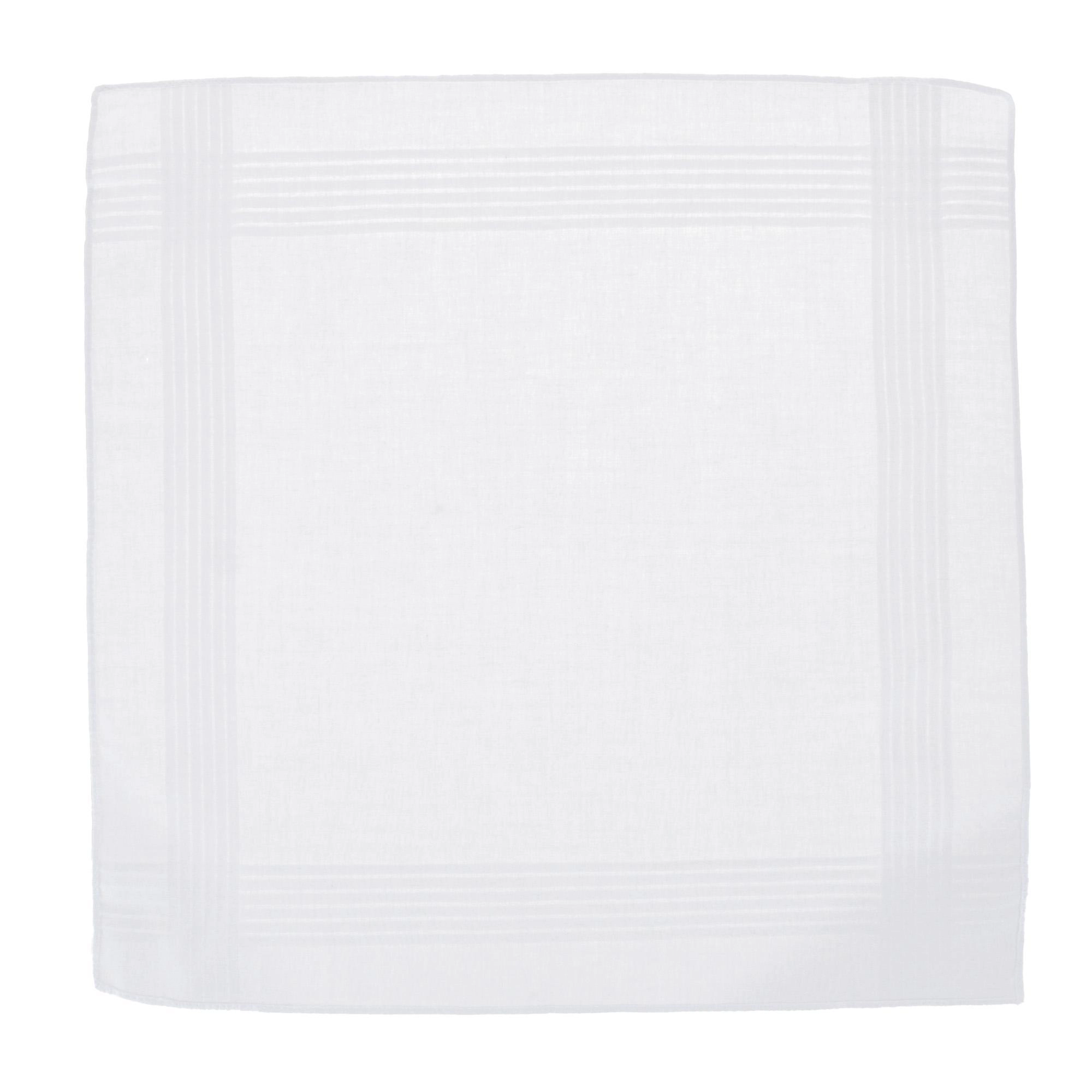 Essentials by Trafalgar Classic White 3 Pack Handkerchiefs