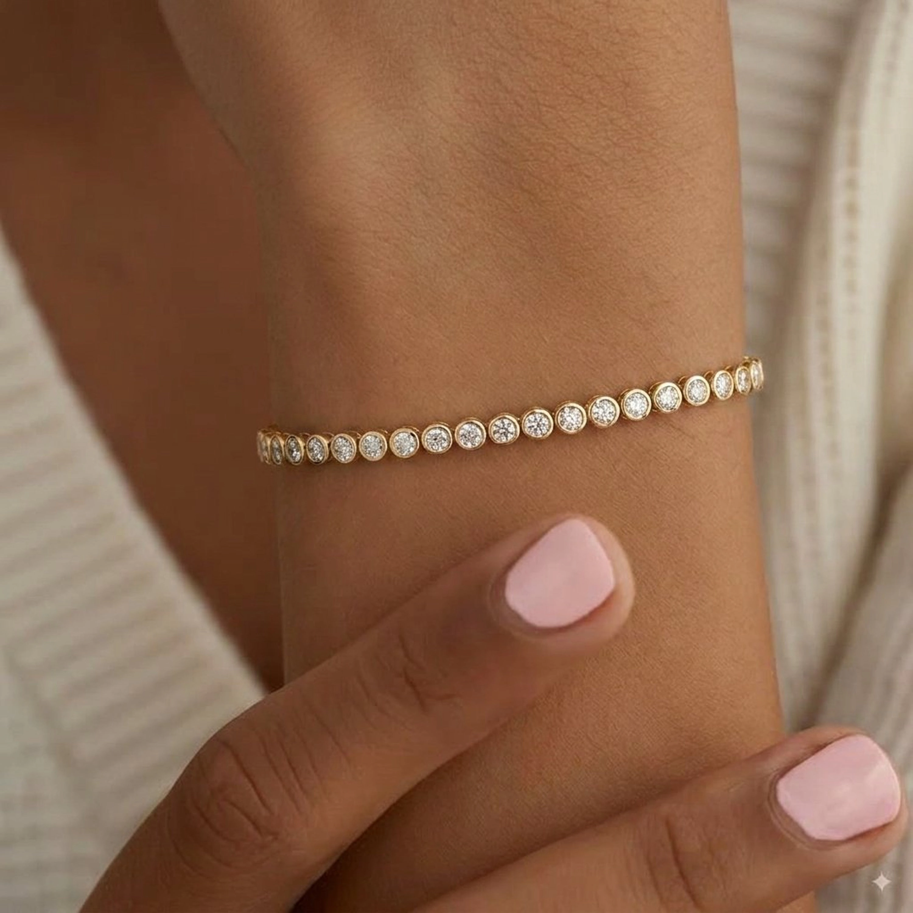 Mint & Lily Women's Bezel Tennis Bracelet
