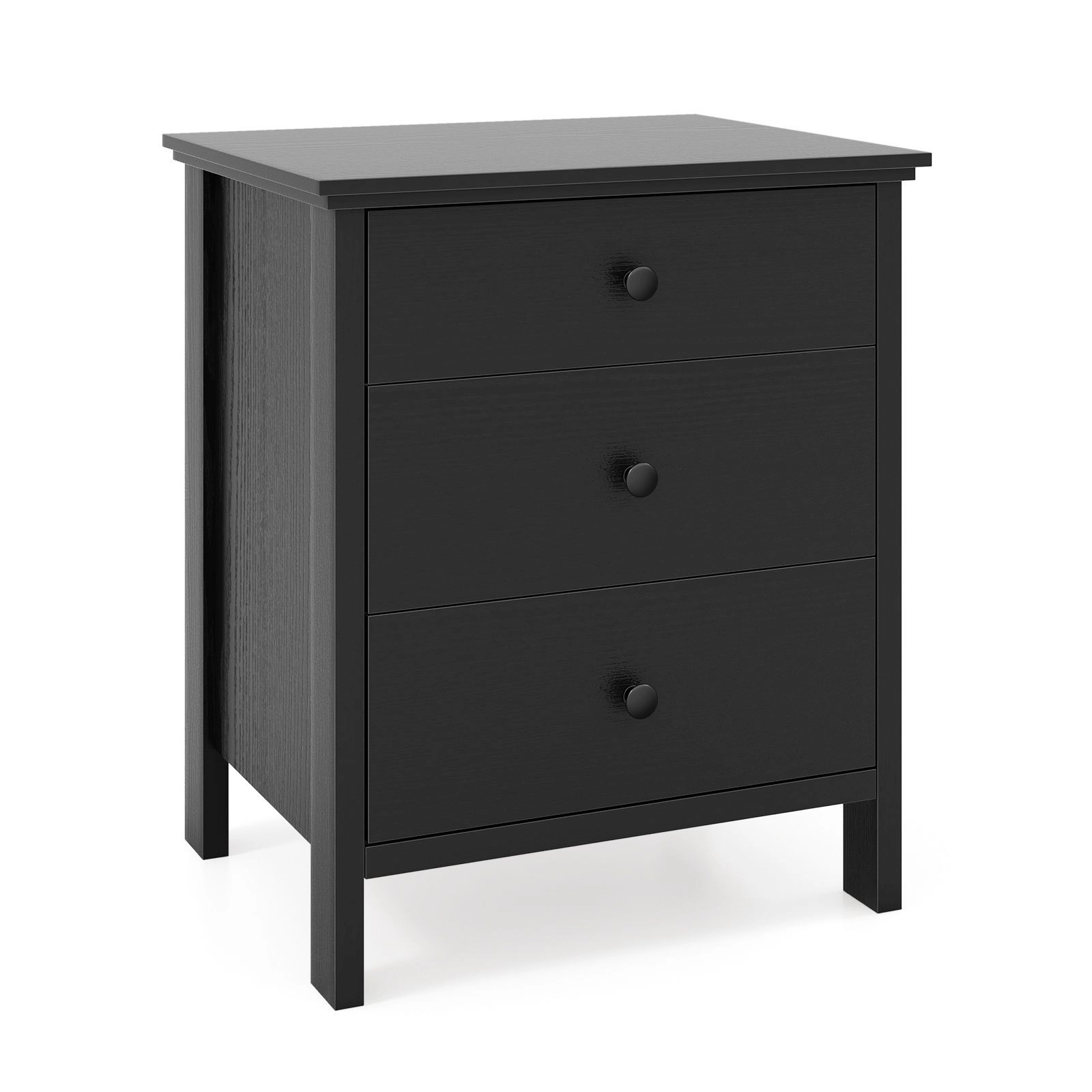 SlickBlue Modern 3-Drawer Bedside Table with Storage and Smooth Slides