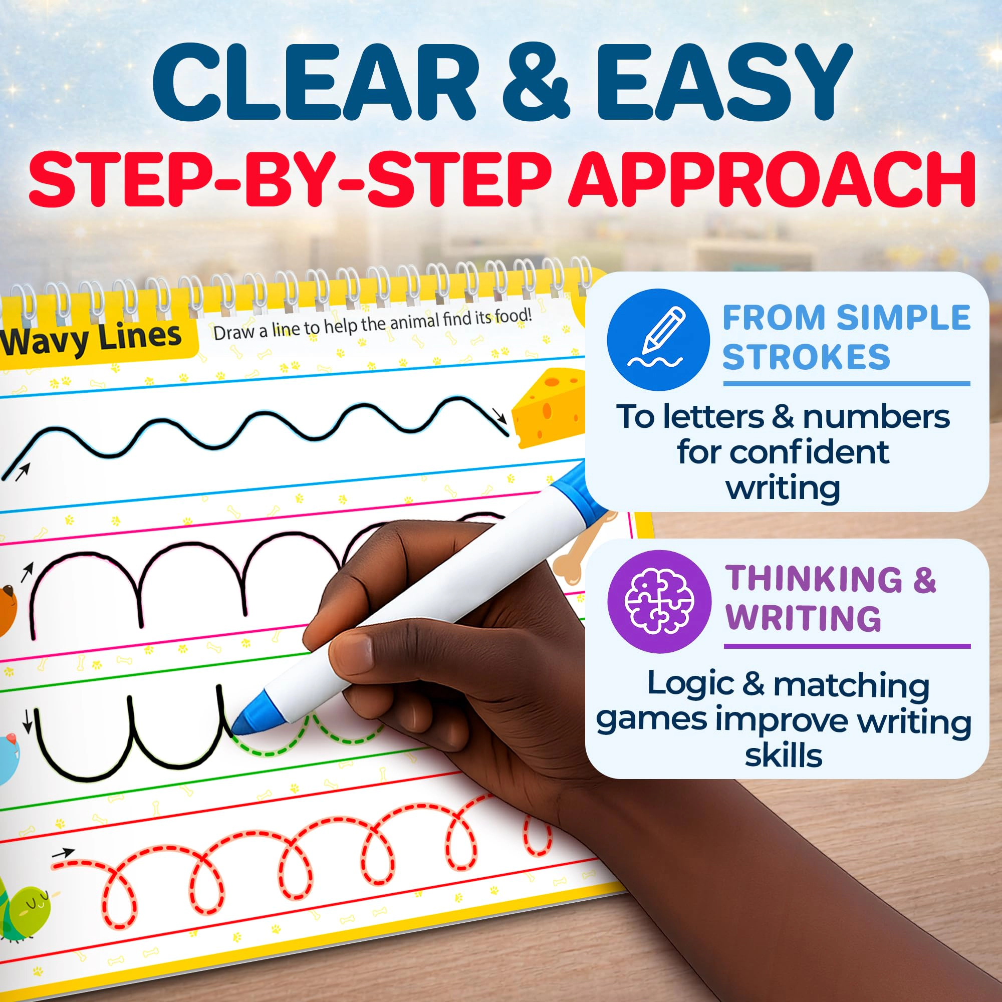 QUOKKA Kids Tracing Activity Books Set with Dry-Erase Pages and Markers
