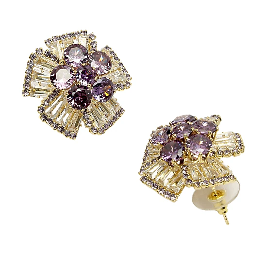 AGP PARIS Womens Diva Collection Columbine Stud Earrings
