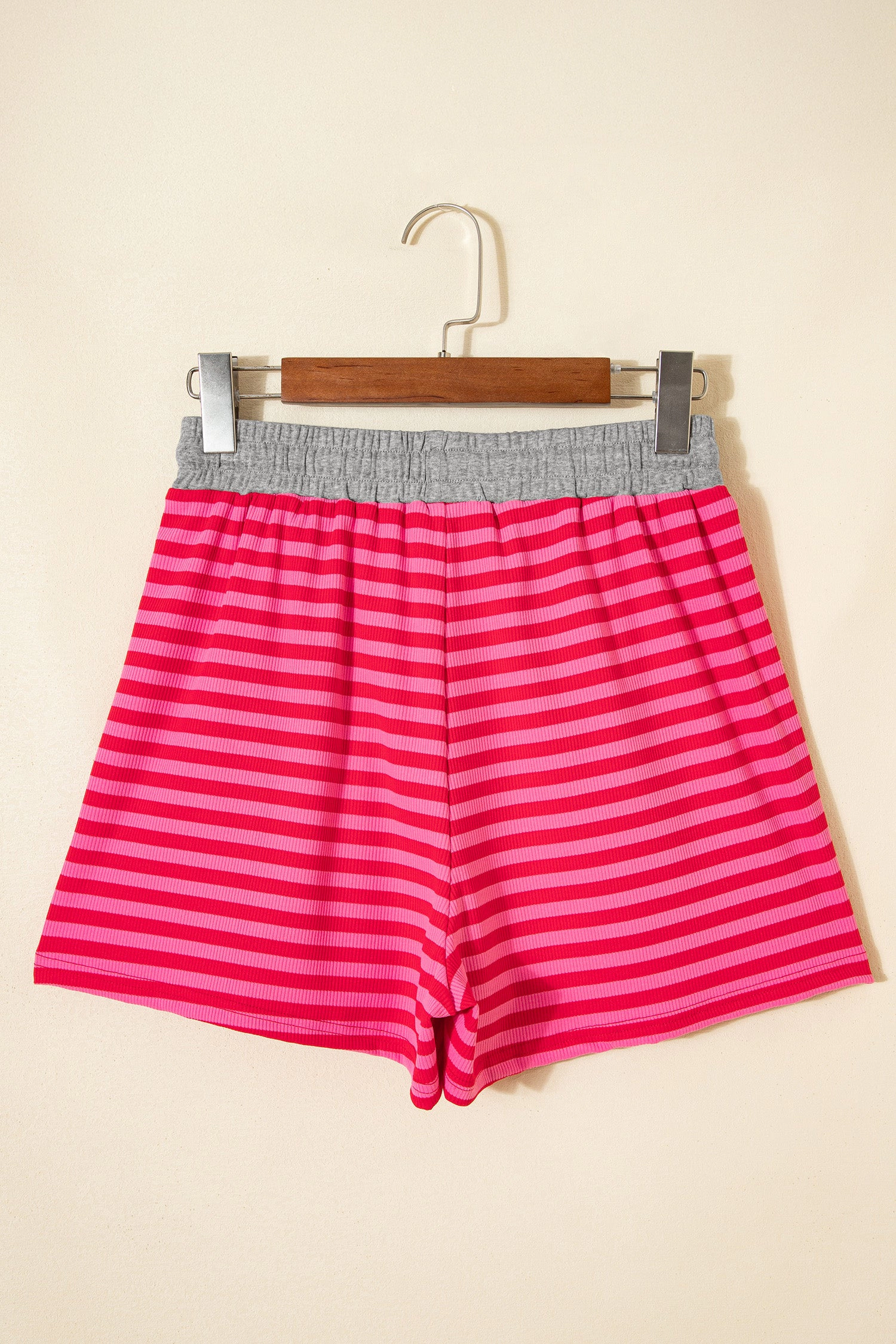 Threaded Pear Women's Ocean Waist Casual Ribbed Shorts