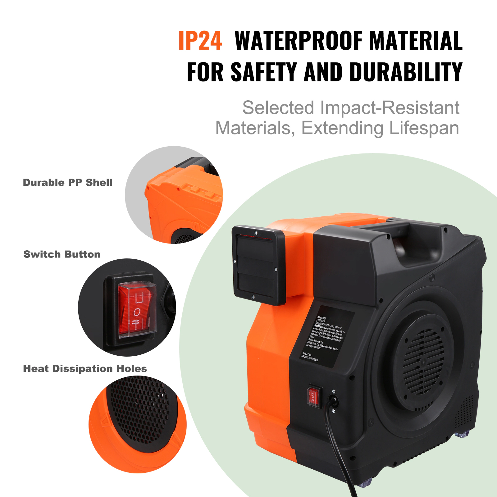 HONGGE Inflatable Blower, Bounce House Blower, Pump Commercial Air Blower for Inflatables