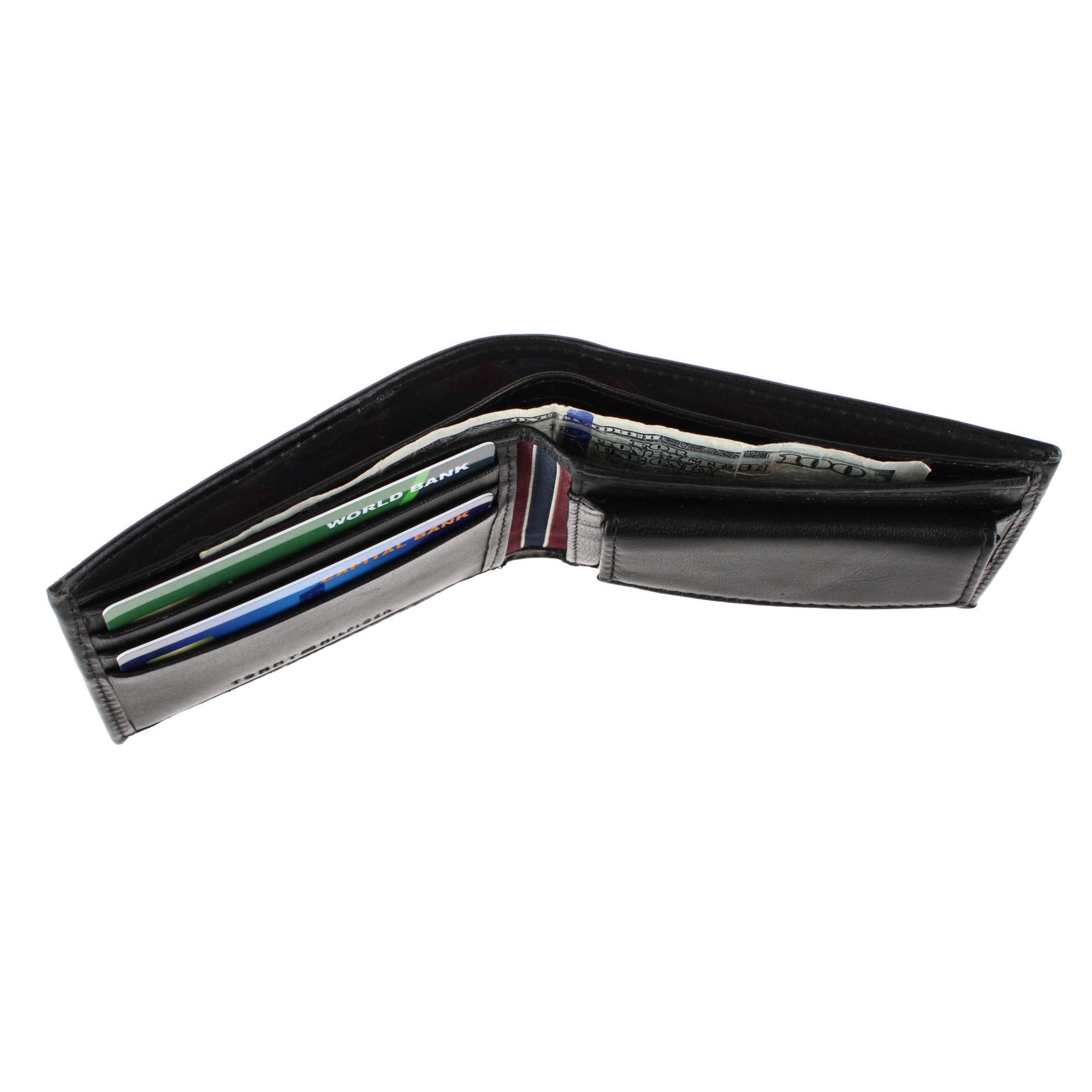 Tommy Hilfiger Men's Leather Stockton Bifold Coin Wallet