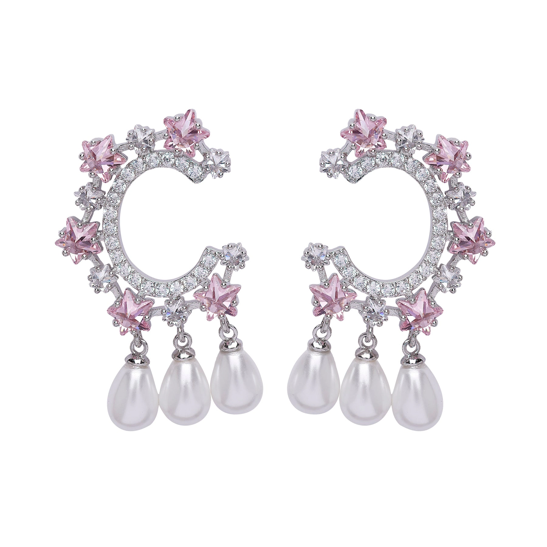 AGP PARIS Womens Diva C-Shaped Drop Earrings