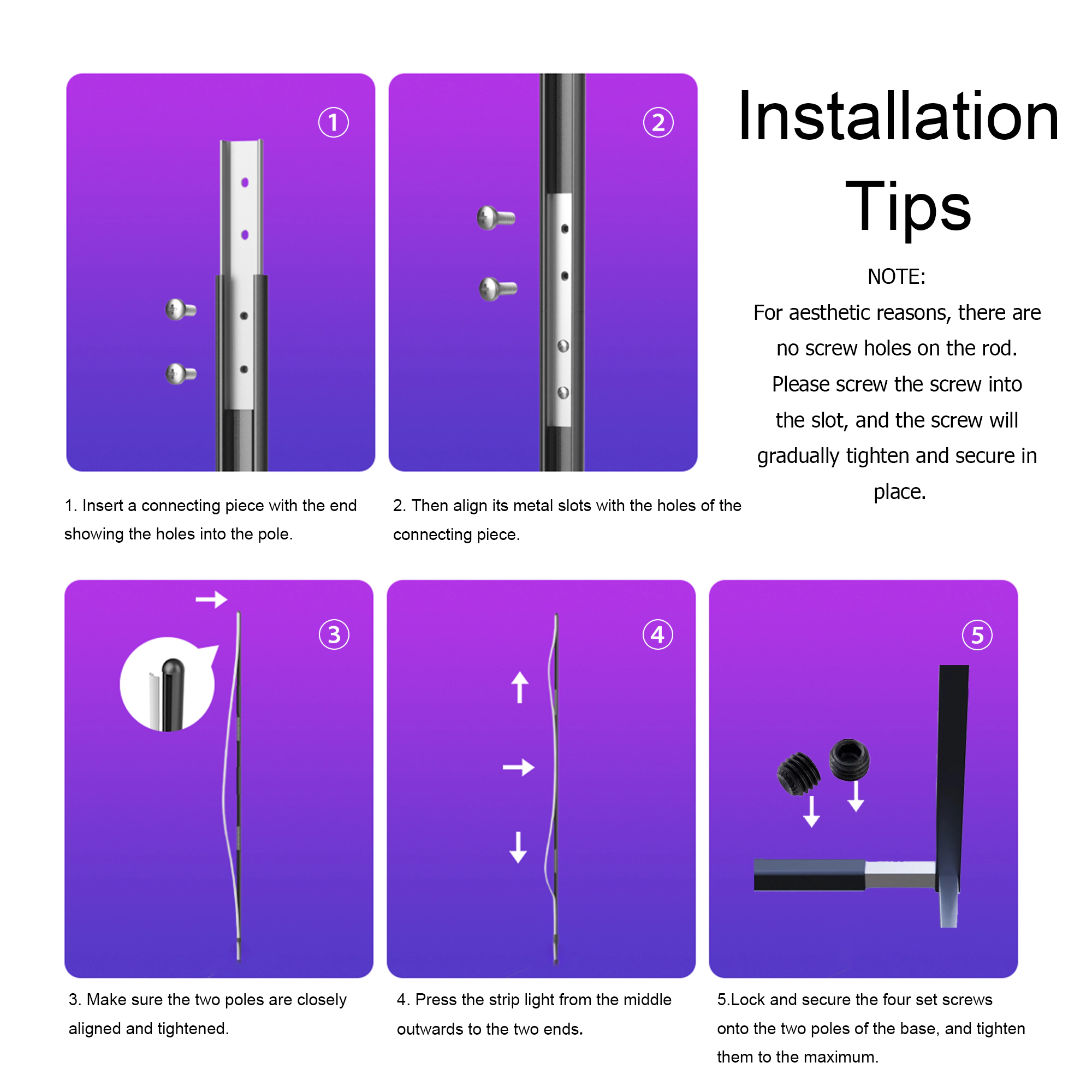 EP Light 55" RGBCW Metal Corner Lamp LED Floor Lamp