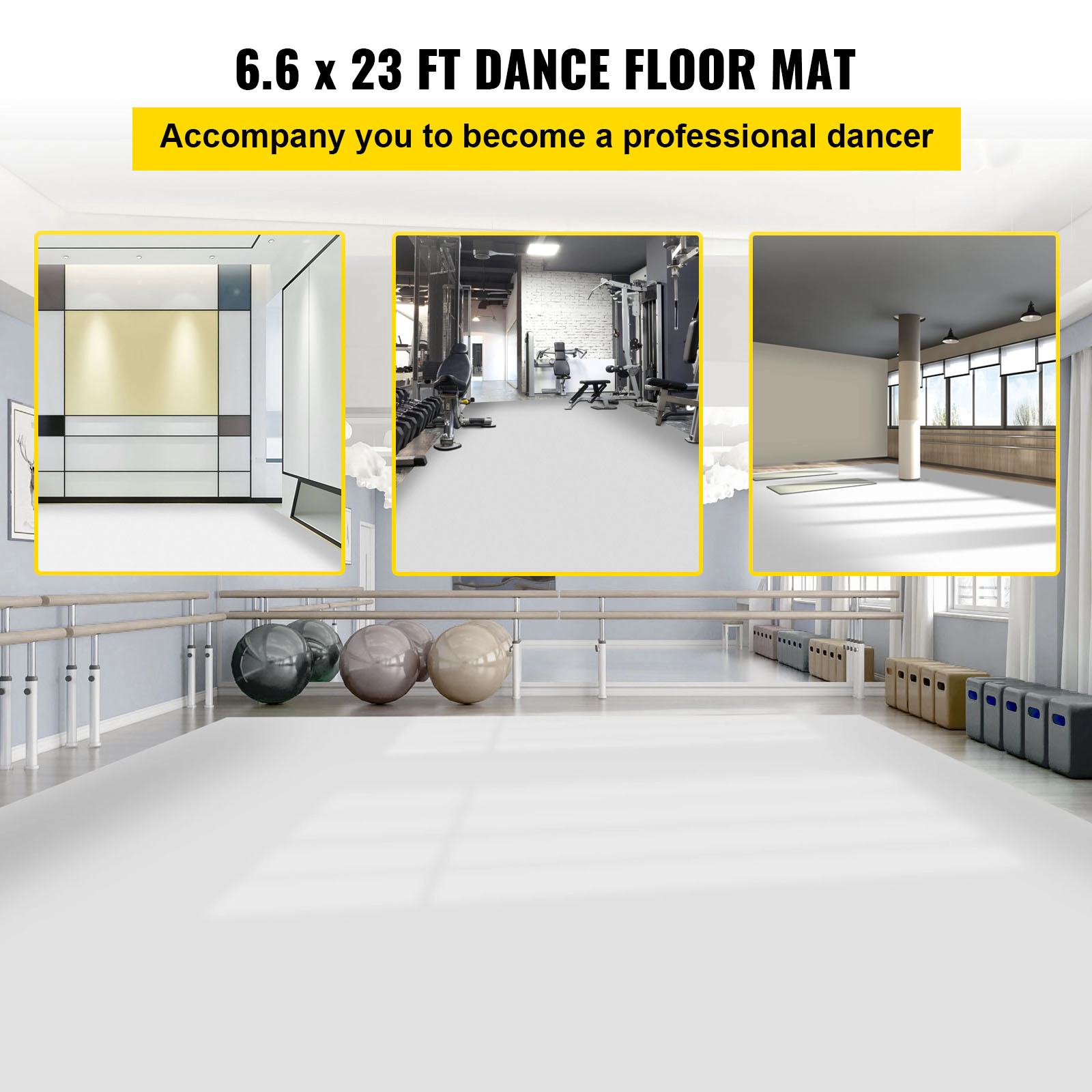 HONGGE Dance Floor Roll, Portable PVC Dance Flooring