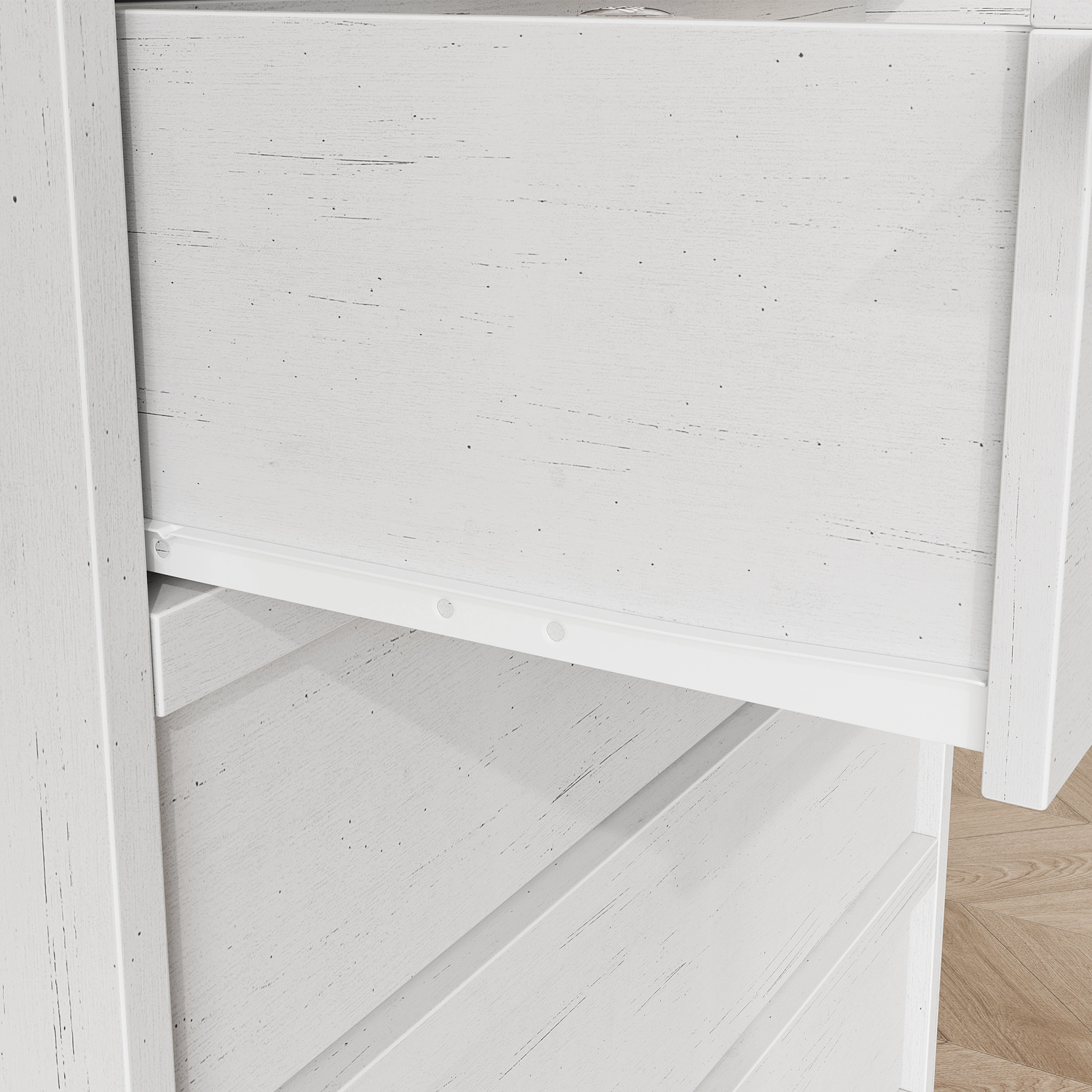 BebreezChic 7-Drawer Wide Dresser 54"L×15.9"W×30.6"H Wood Color Engineered Chest of Drawers