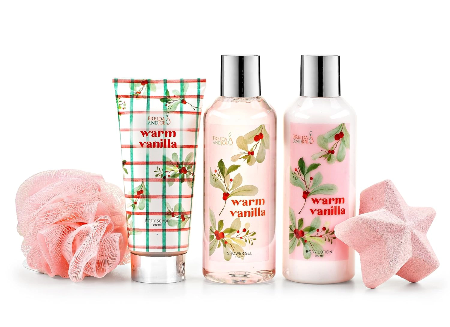 Freida and Joe Women Warm Vanilla Fragrance Fragrance Bath and Body Collection Gift Box Set