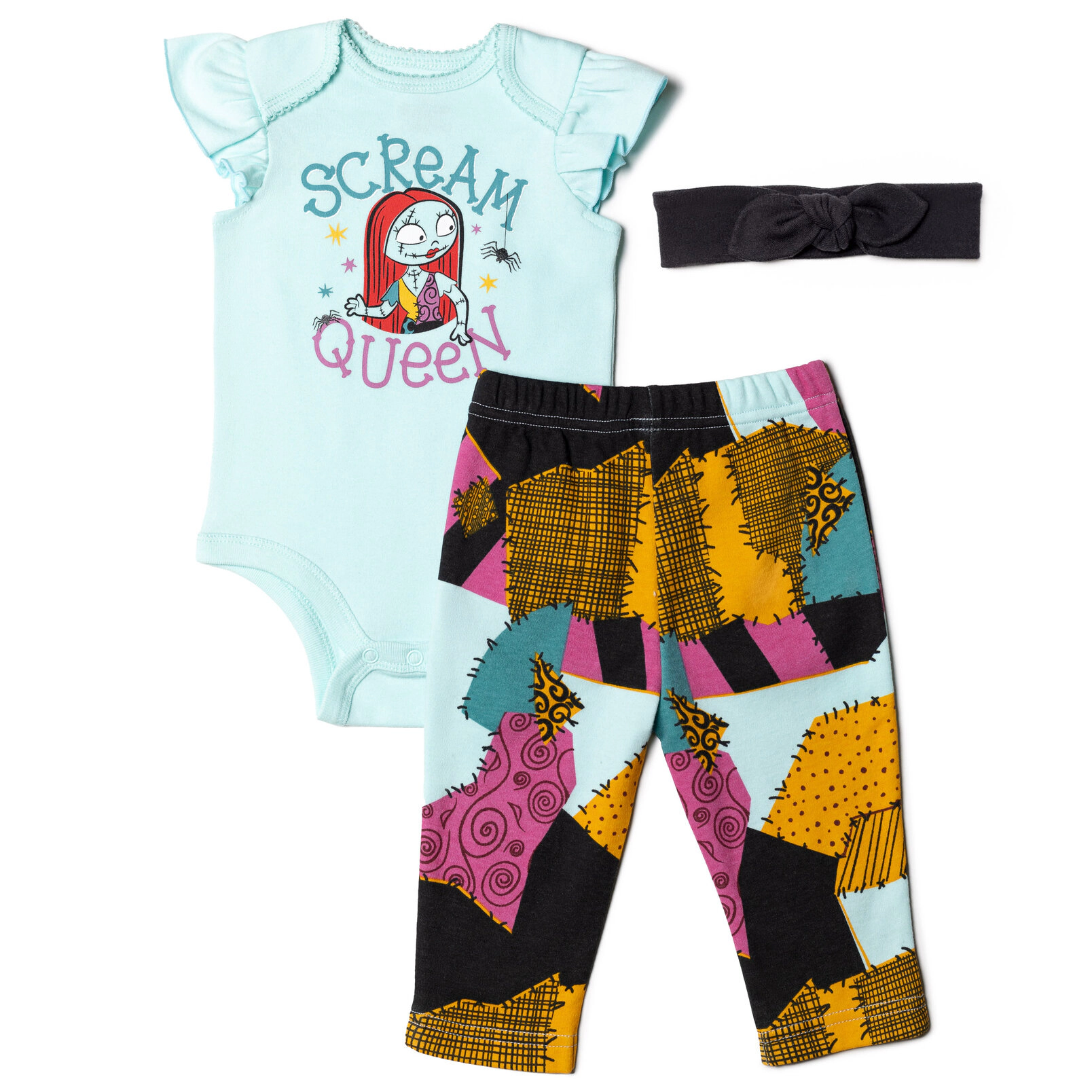 Disney Nightmare Before Christmas Baby Girls' Halloween Bodysuit and Pants Set