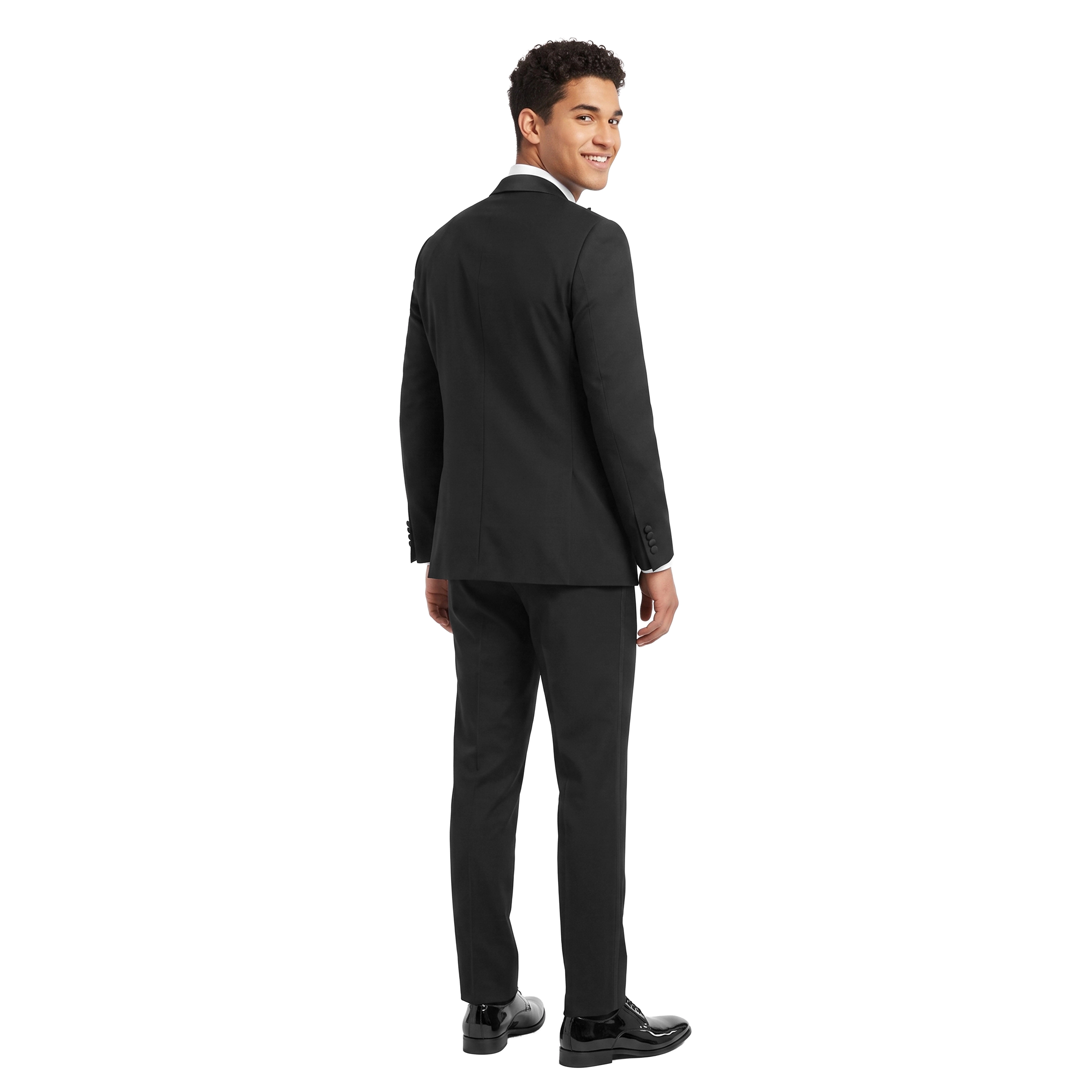 Zegarie Men's Tailored Fit Tuxedo Separates Jacket Only, Satin Peak Lapel
