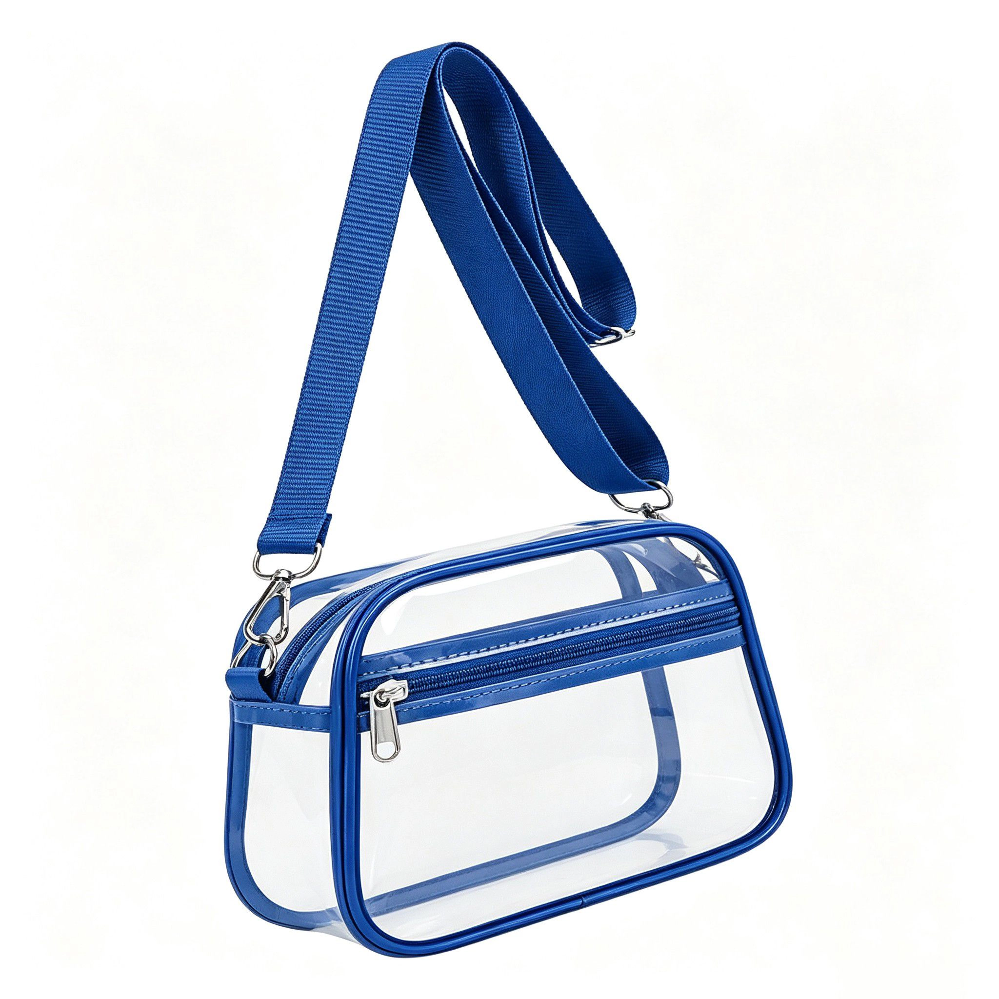 Alilang Women's Clear Stadium Crossbody Bag with Front Zipper Pocket, Adjustable Strap and Medium Transparent Design