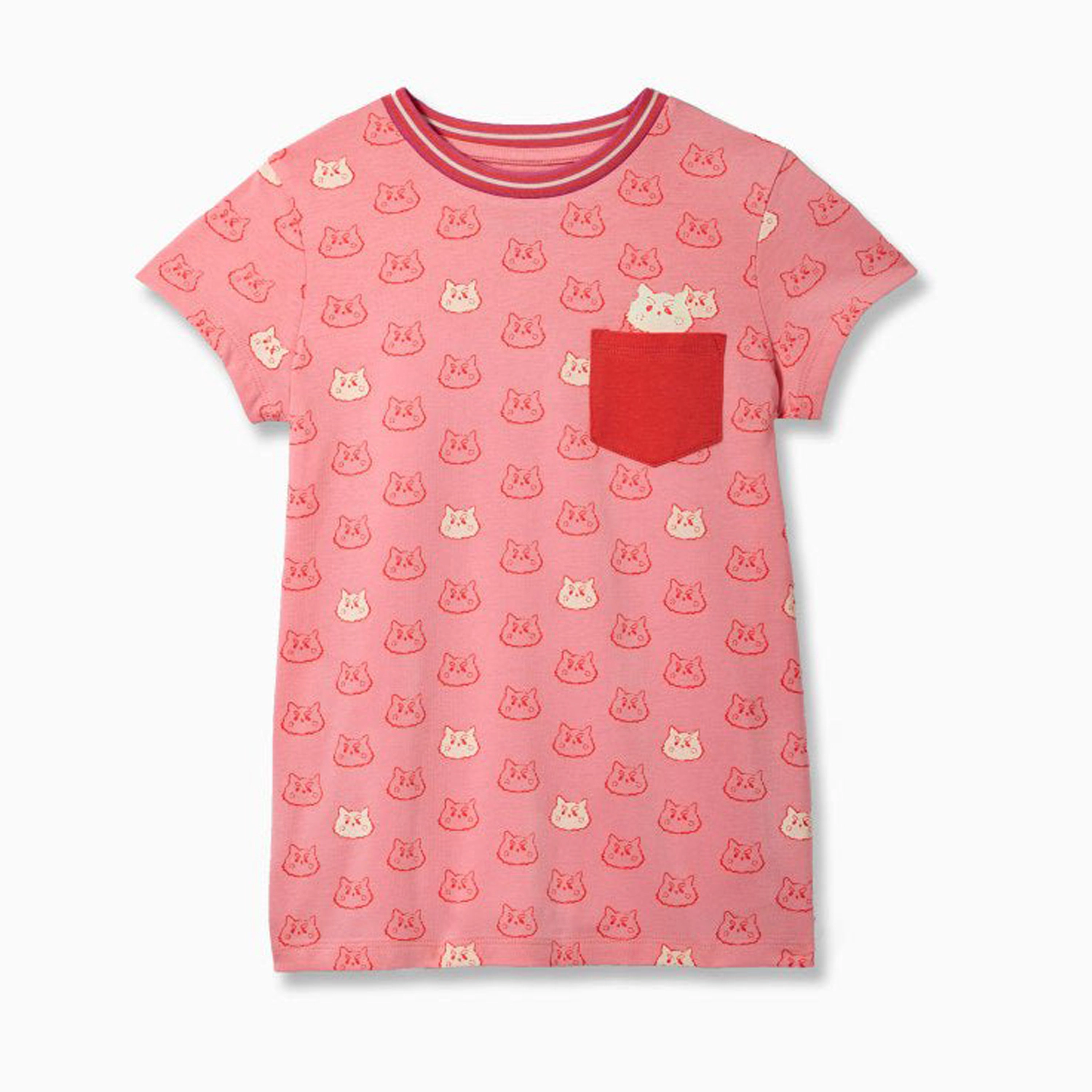 Rockets of Awesome Peeking Kitty Tee for Girls