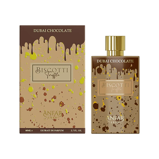 Anfar Dubai Chocolate Biscotti Extrait de Parfum 2.7 Fl Oz (80 ml) - Sweet Gourmand