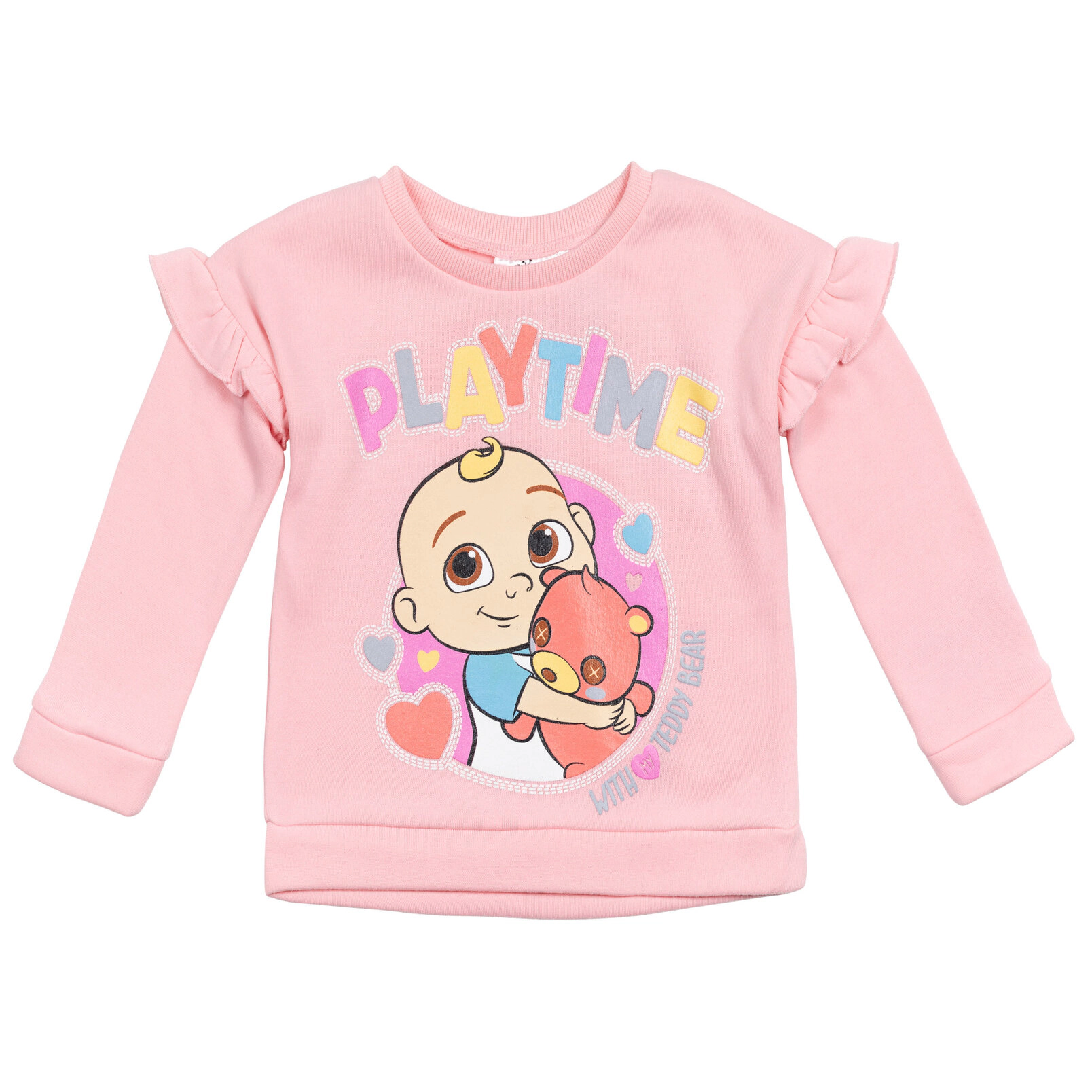 Cocomelon JJ Girls' Fleece 2-Piece Sweatshirt and Pants Set