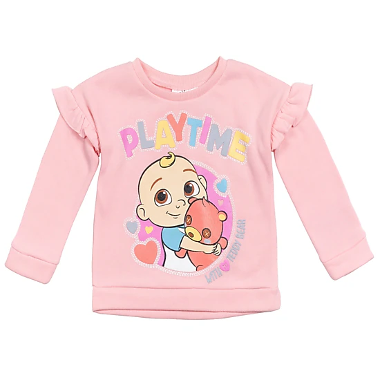 Cocomelon JJ Girls' Fleece 2-Piece Sweatshirt and Pants Set