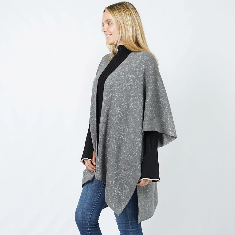 Truedames Women Rulex Knit Ruana Vest Poncho