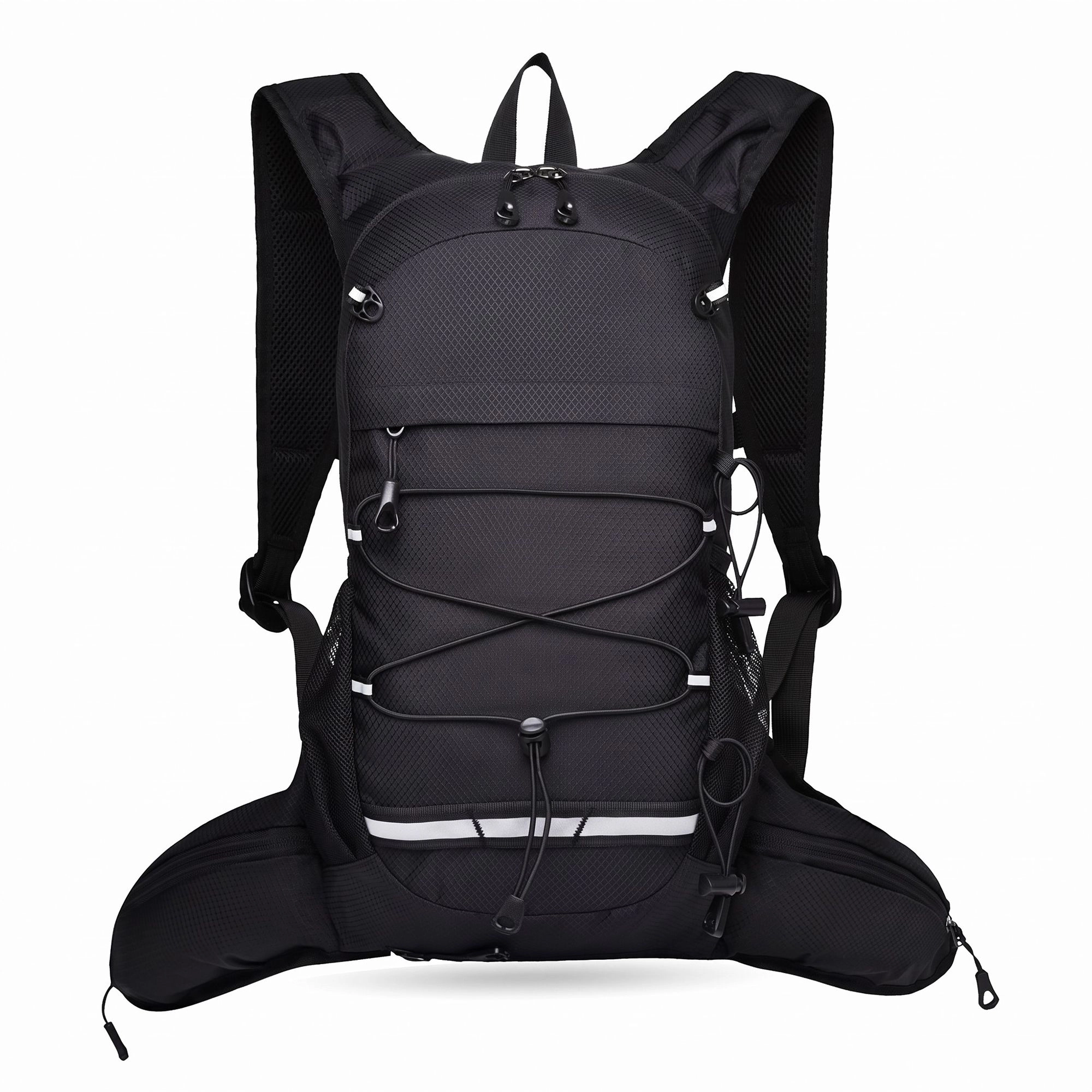 Alilang Women's Outdoor Hiking Backpack with Bungee Cord Front Pocket Side Mesh Pockets Waist Belt