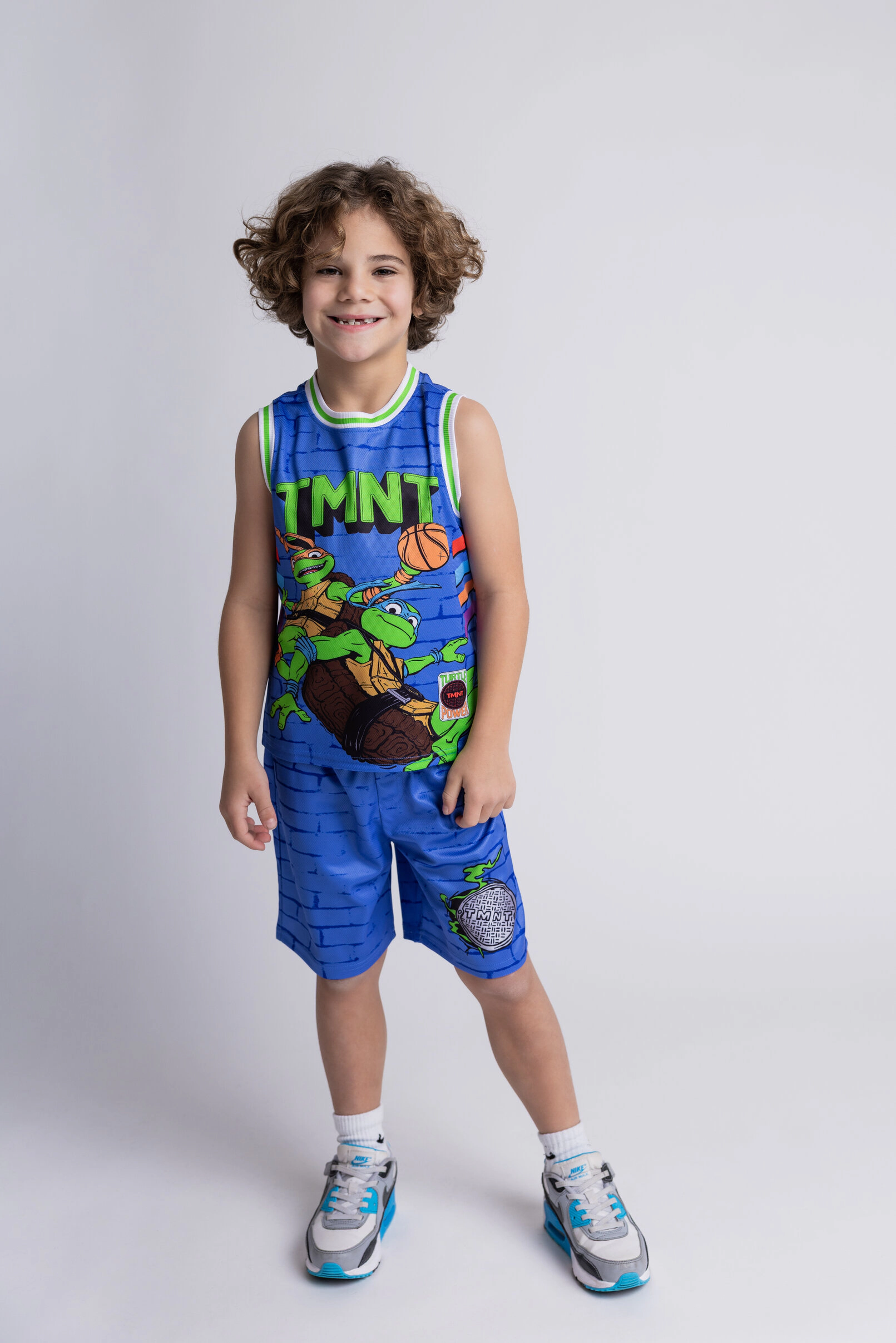 Teenage Mutant Ninja Turtles Boys' Athletic Basketball Jersey and Shorts Set