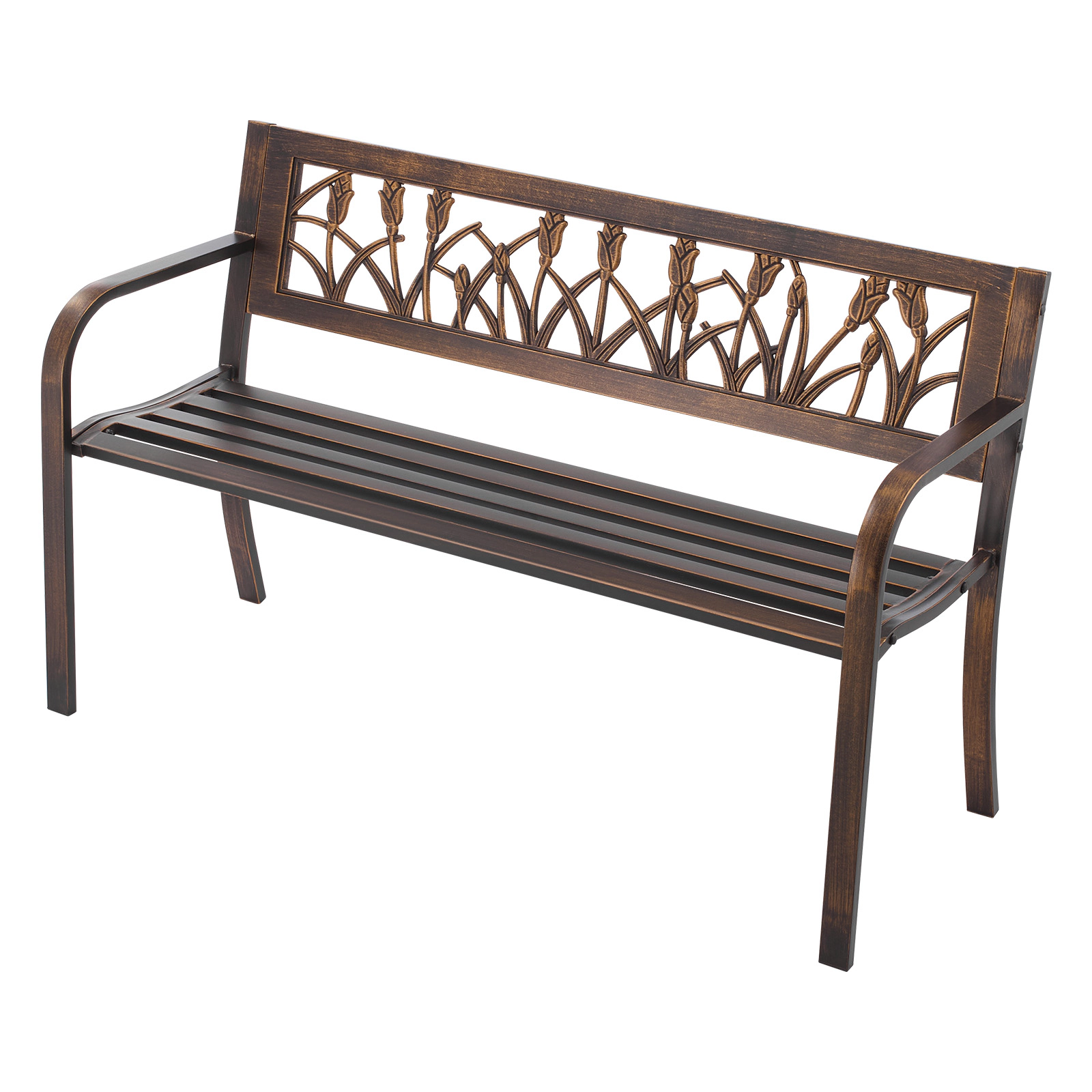 HONGGE Weatherproof Outdoor Bench Frame for Patio, Garden, Park, Yard, or Front Porch