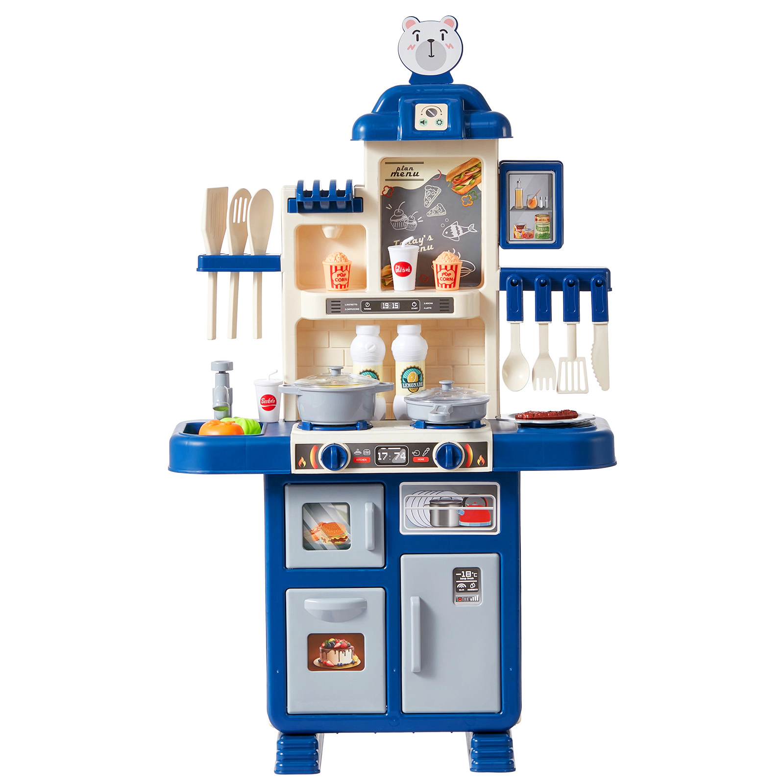 HONGGE Kitchen Toddler with Sounds and Lights Play Set for Toddlers
