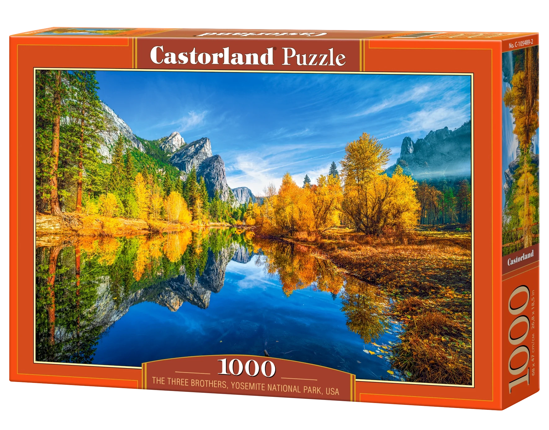 CASTORLAND 1000 Piece Jigsaw Puzzles, The Three Brothers, Yosemite National Park, USA, Autumn landscape, C-105489-2