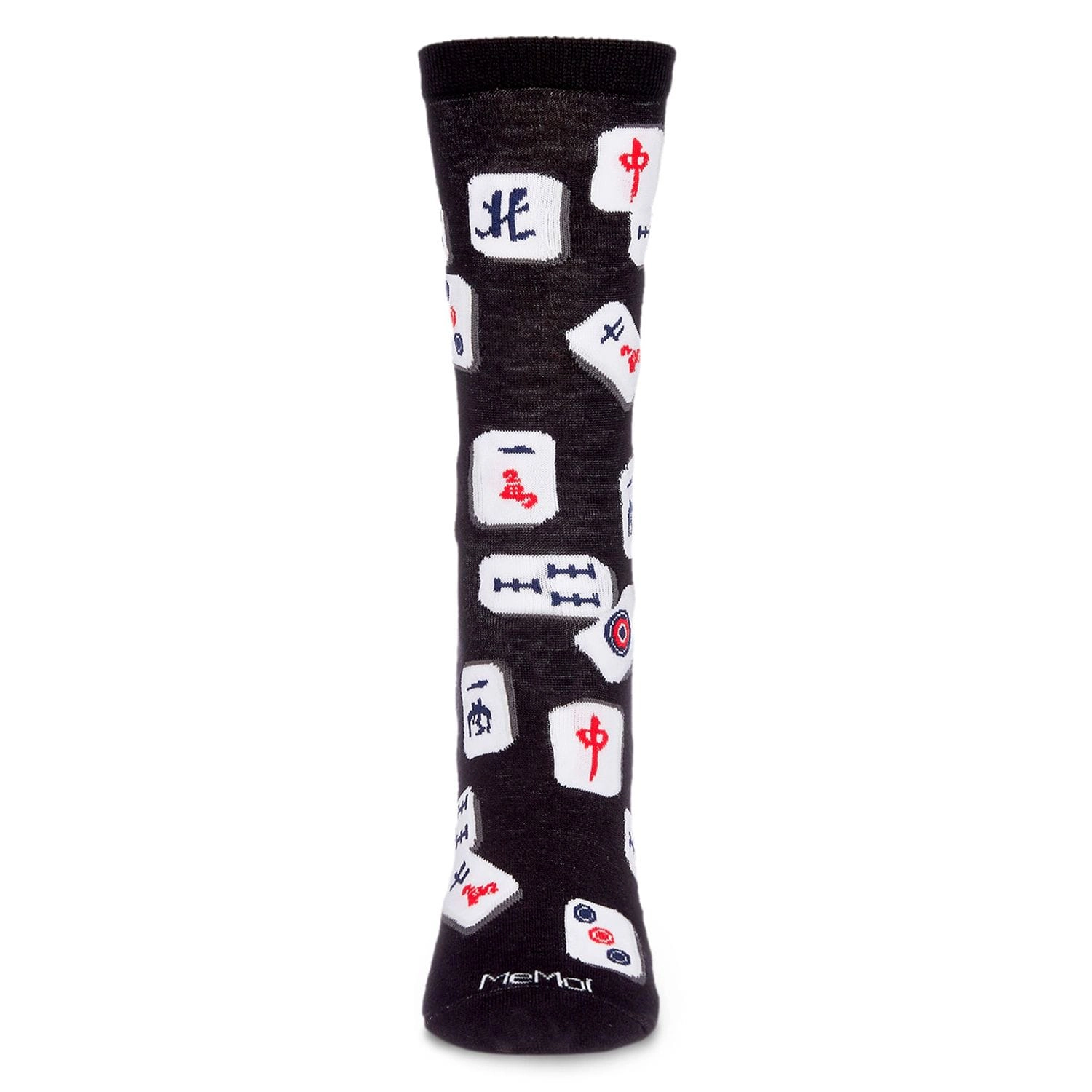 MeMoi Mahjong Bamboo Blend Crew Socks