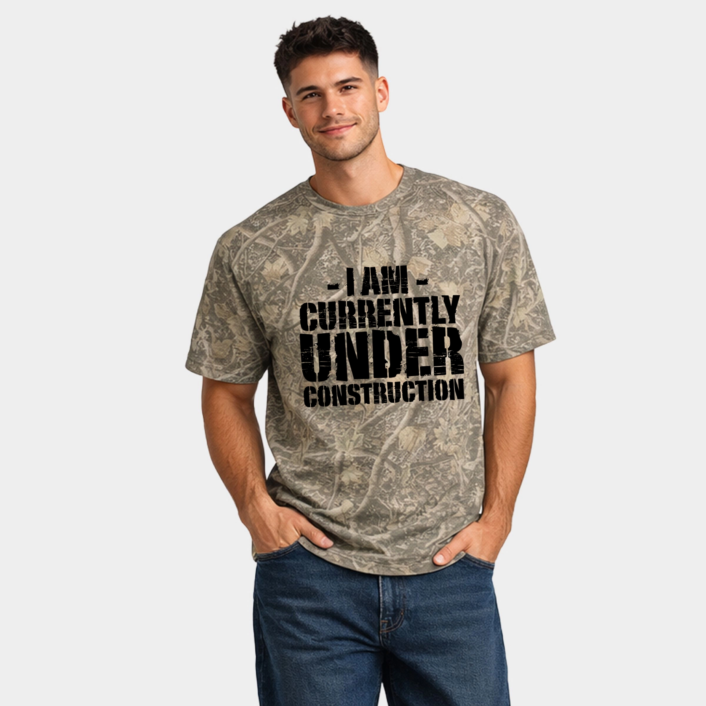 Simply Sage Market - Men's Heavyweight Camo Tee Currently Under Construction
