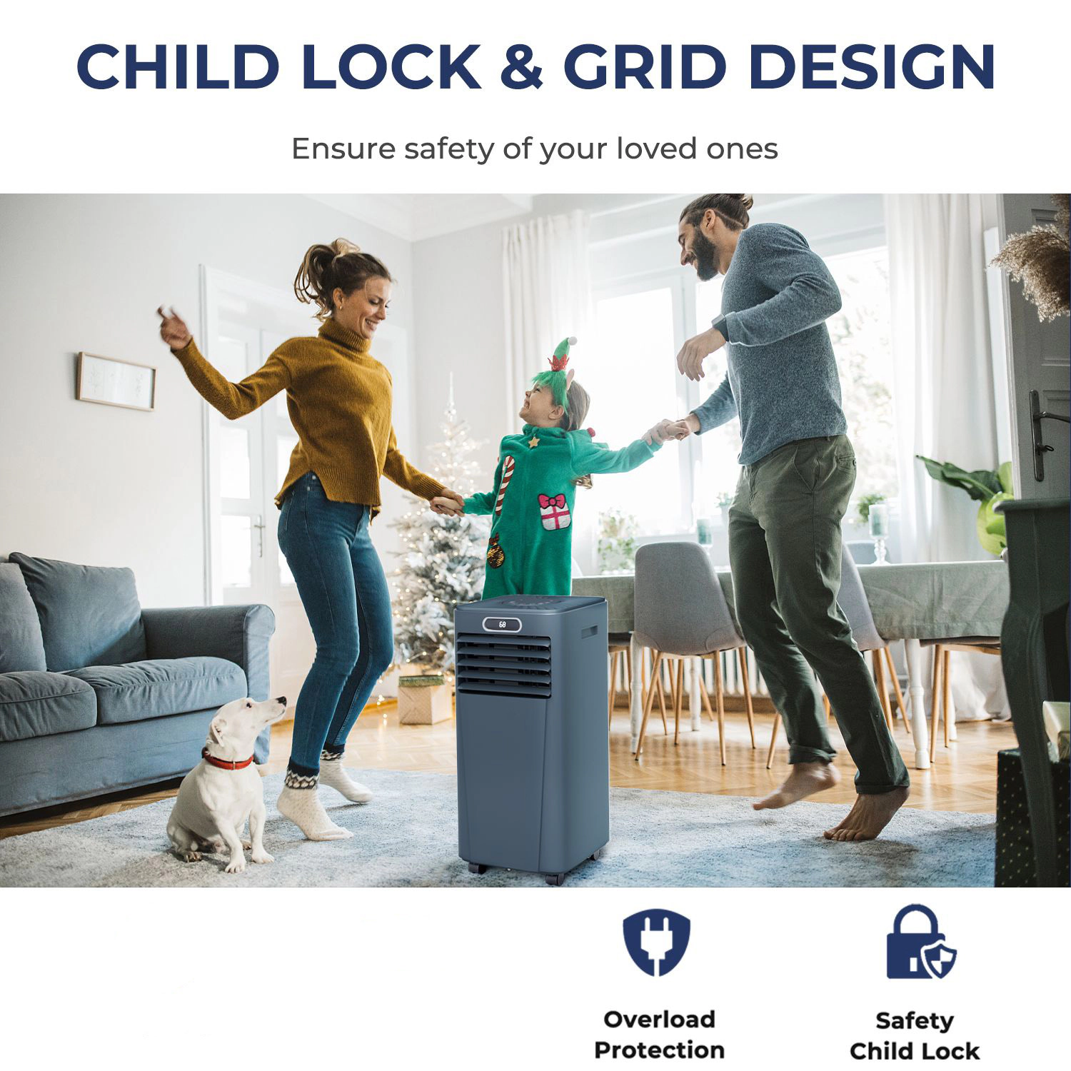 SlickBlue 10000 BTU Portable Air Conditioner with Dehumidifier